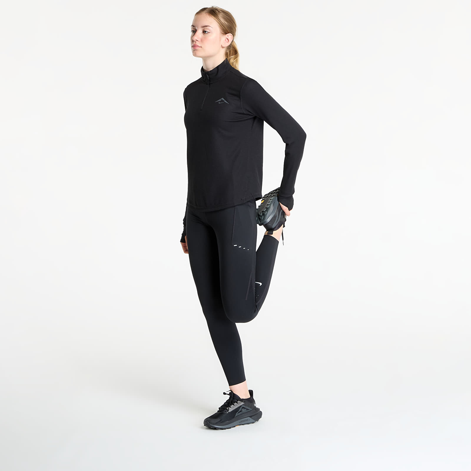 T-shirts Nike Trail Women's Dri-FIT 1/4-Zip Running Mid-Layer Top Black/ Black