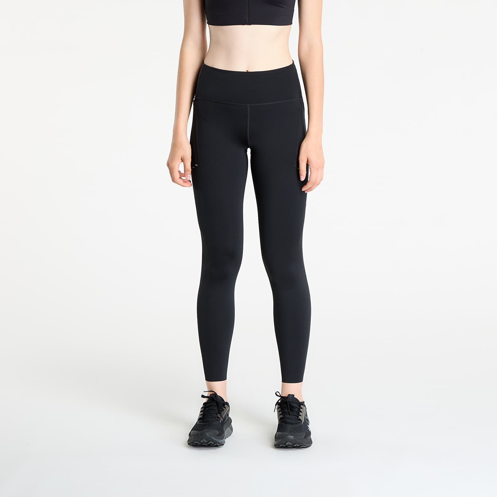 Colanți Nike Swift Womens High-Waisted 7/8 Running Leggings with Pockets Black/ Reflective Silver S