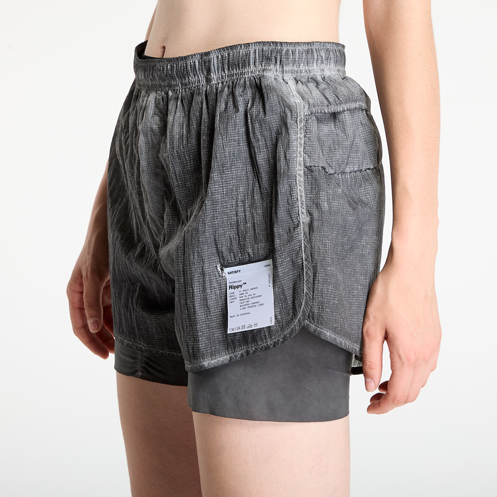 Shorts Satisfy Rippy 3" Trail Shorts UNISEX Aged Black