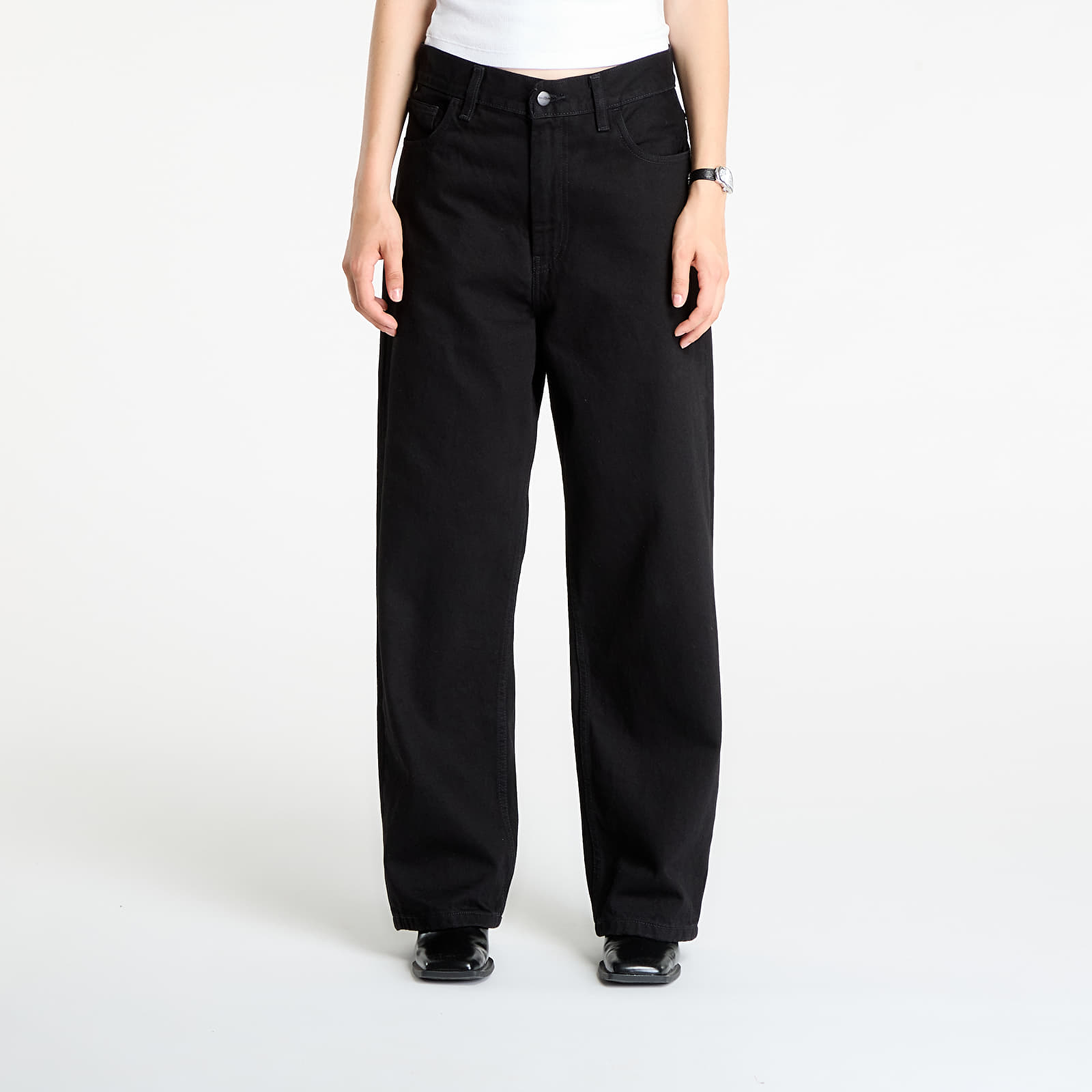 Hosen Carhartt WIP W' Brandon Pant Black Rinsed