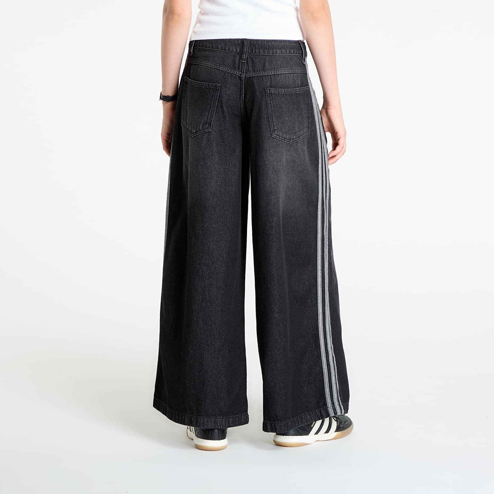 Hosen adidas Denim Wide Pant Black