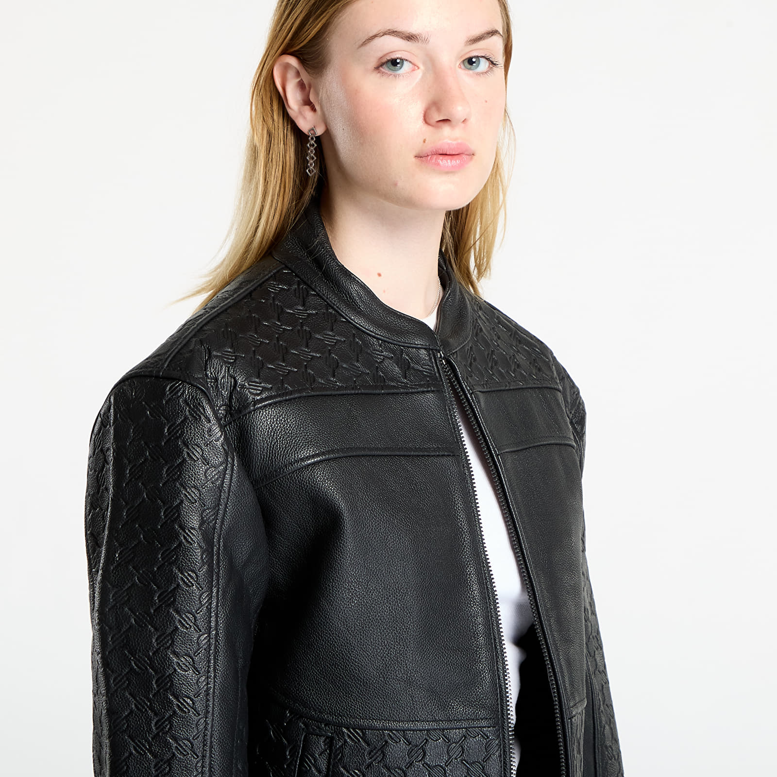 Jackets Daily Paper Structured Leather Jacket Black