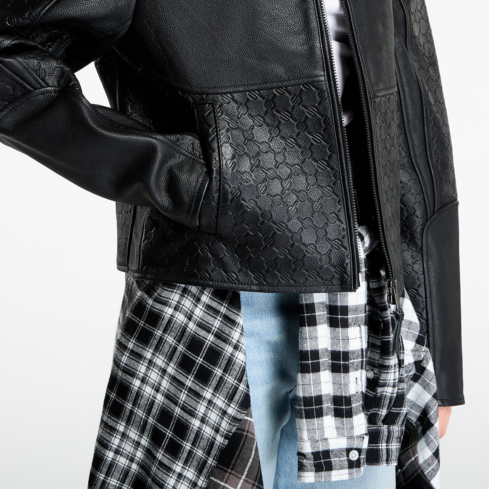 Jackets Daily Paper Structured Leather Jacket Black