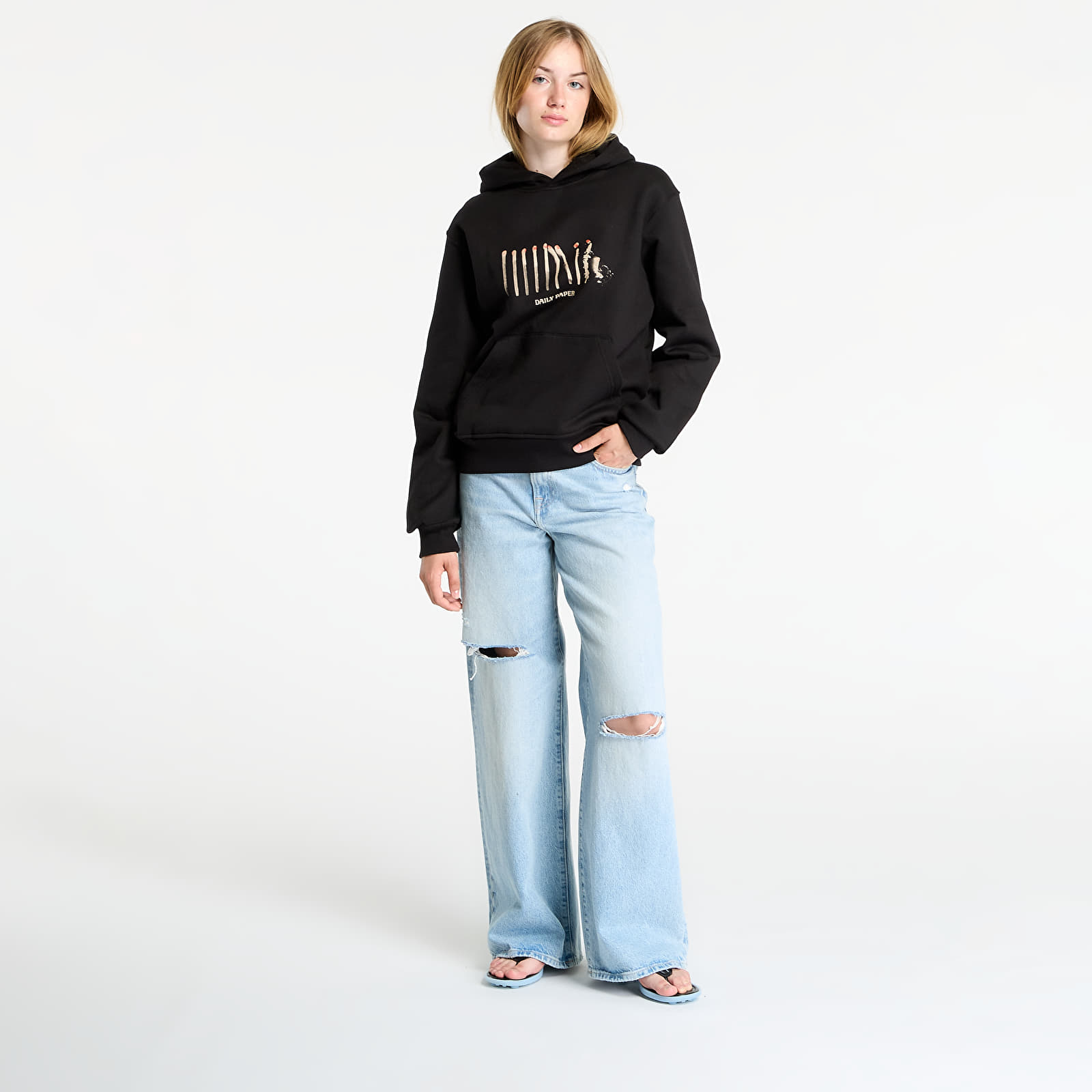 Hettegensere og sweatshirts Daily Paper Light Cycle Hoodie UNISEX Black