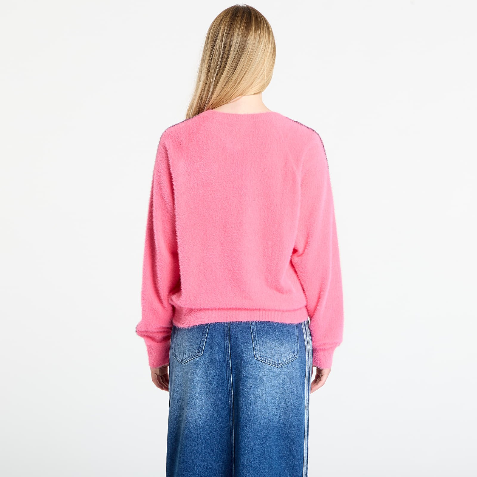 Pullover für Frauen adidas Adicolor Holiday Knit Sweatshirt Lucid Pink