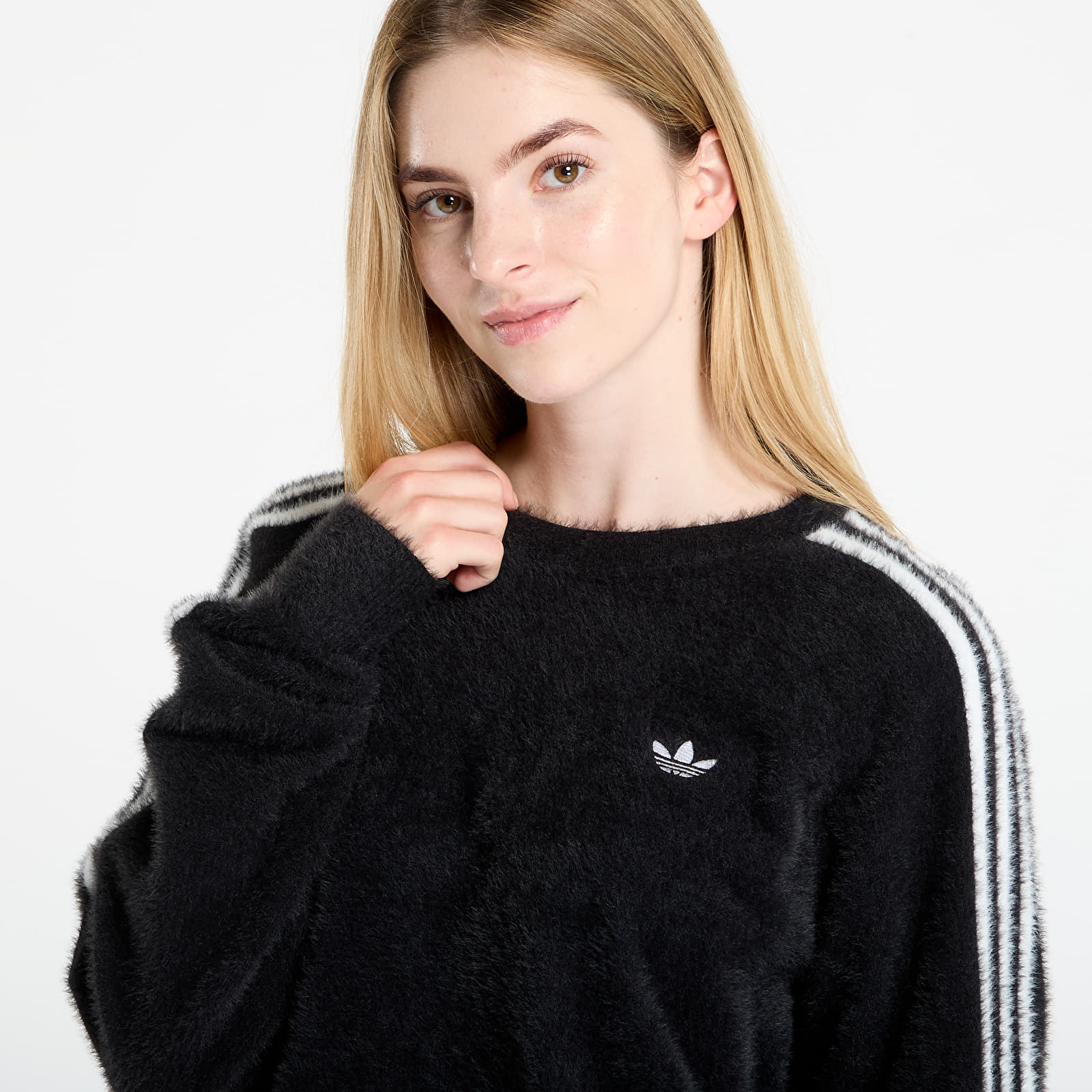 Γυναικεία πουλόβερ adidas Adicolor Holiday Knit Sweatshirt Black
