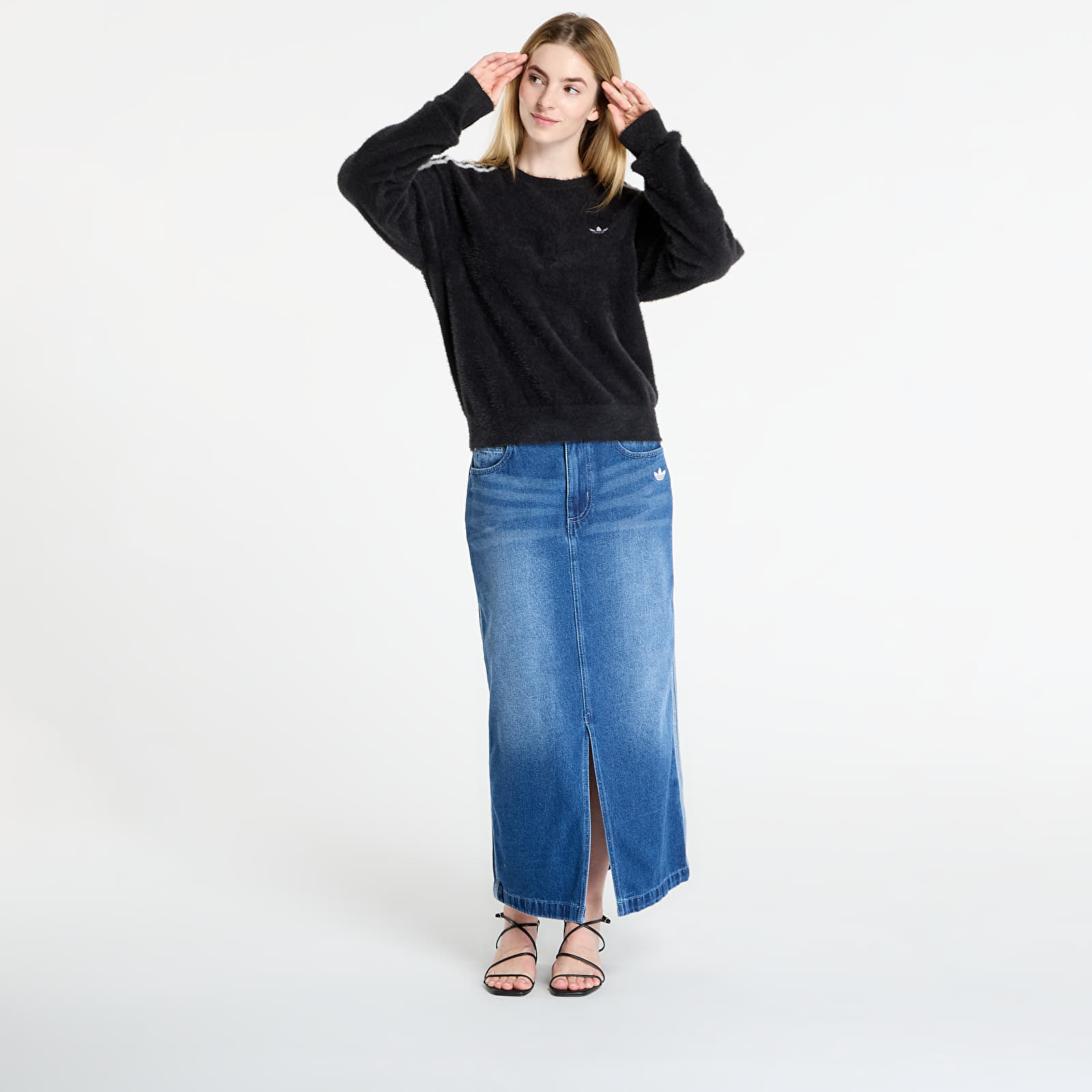 Γυναικεία πουλόβερ adidas Adicolor Holiday Knit Sweatshirt Black