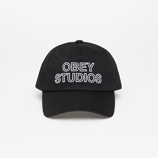 Cap OBEY Studios 5 Panel Strapback Black
