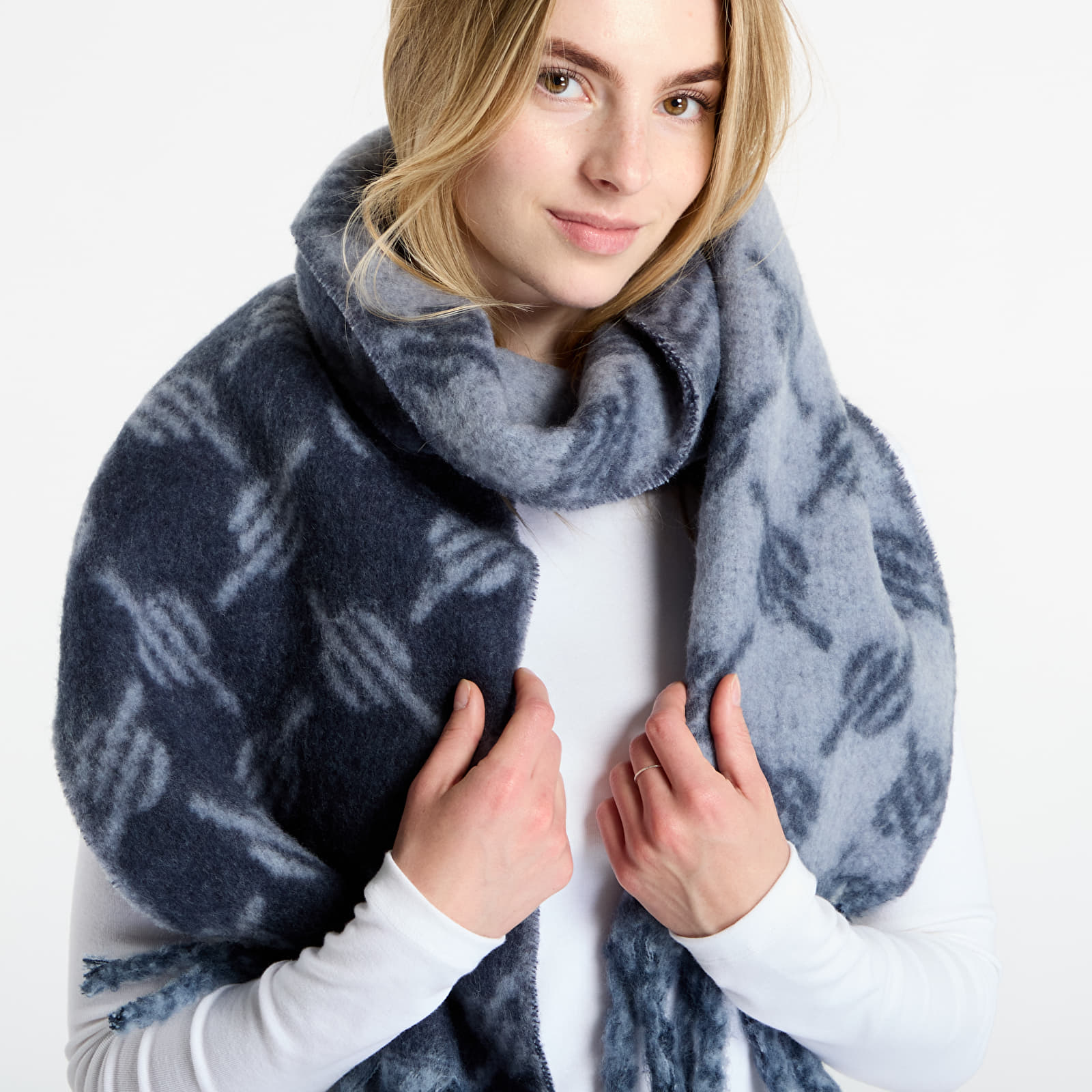 Men's scarves Daily Paper Riyo Monogram Scarf Sky Captain Blue