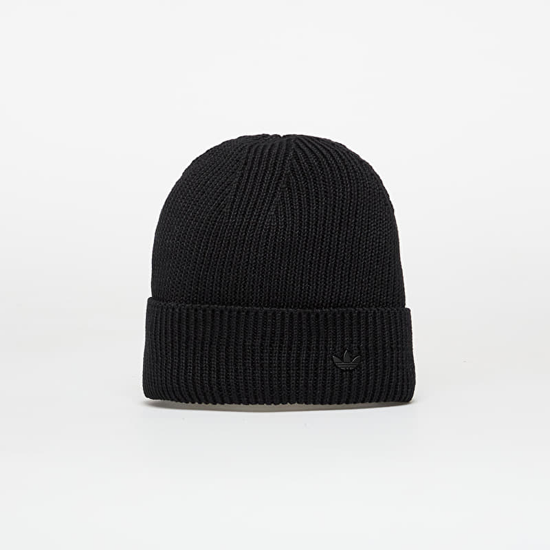 adidas Everyday Icons Beanie With Tonal Metal Trefoil Black