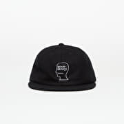 Brain Dead Flannel Logohead 6 Panel Hat Black