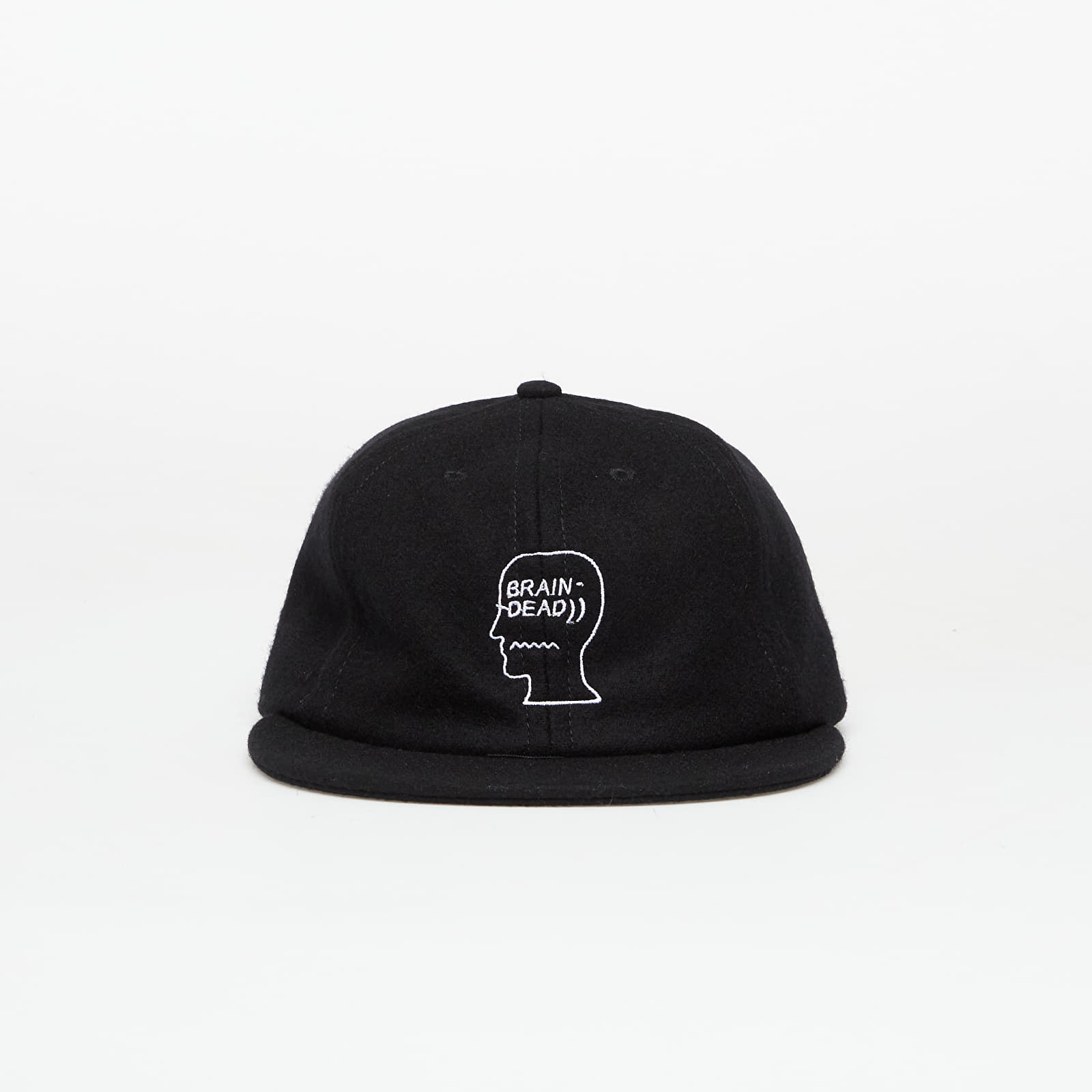 Cepures Brain Dead Flannel Logohead 6 Panel Hat Black