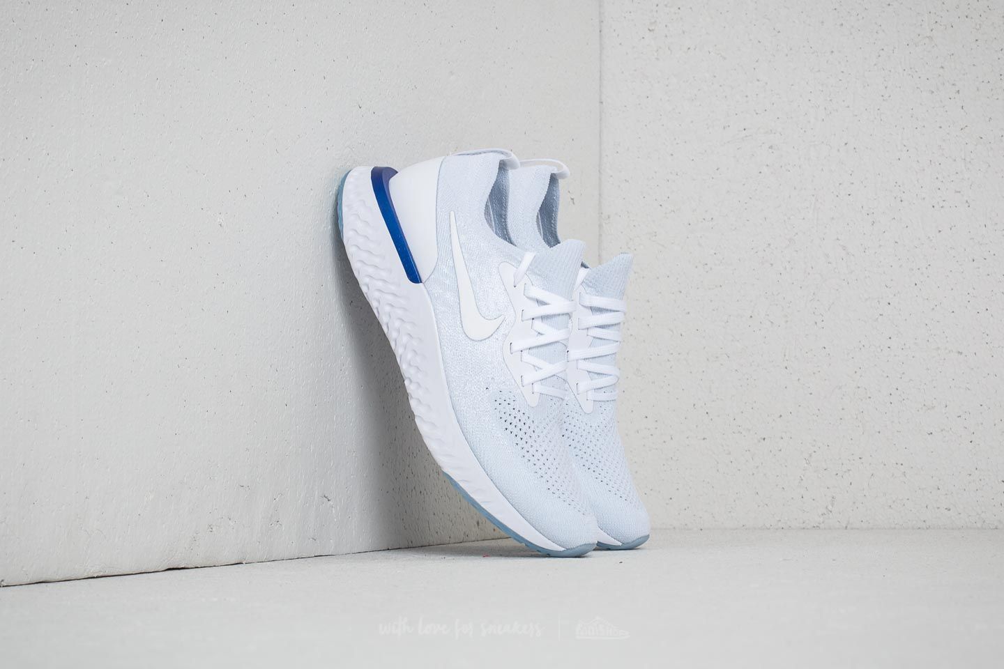 Chaussures et baskets femme Nike Epic React Flyknit WMNS White/ White-Racer Blue