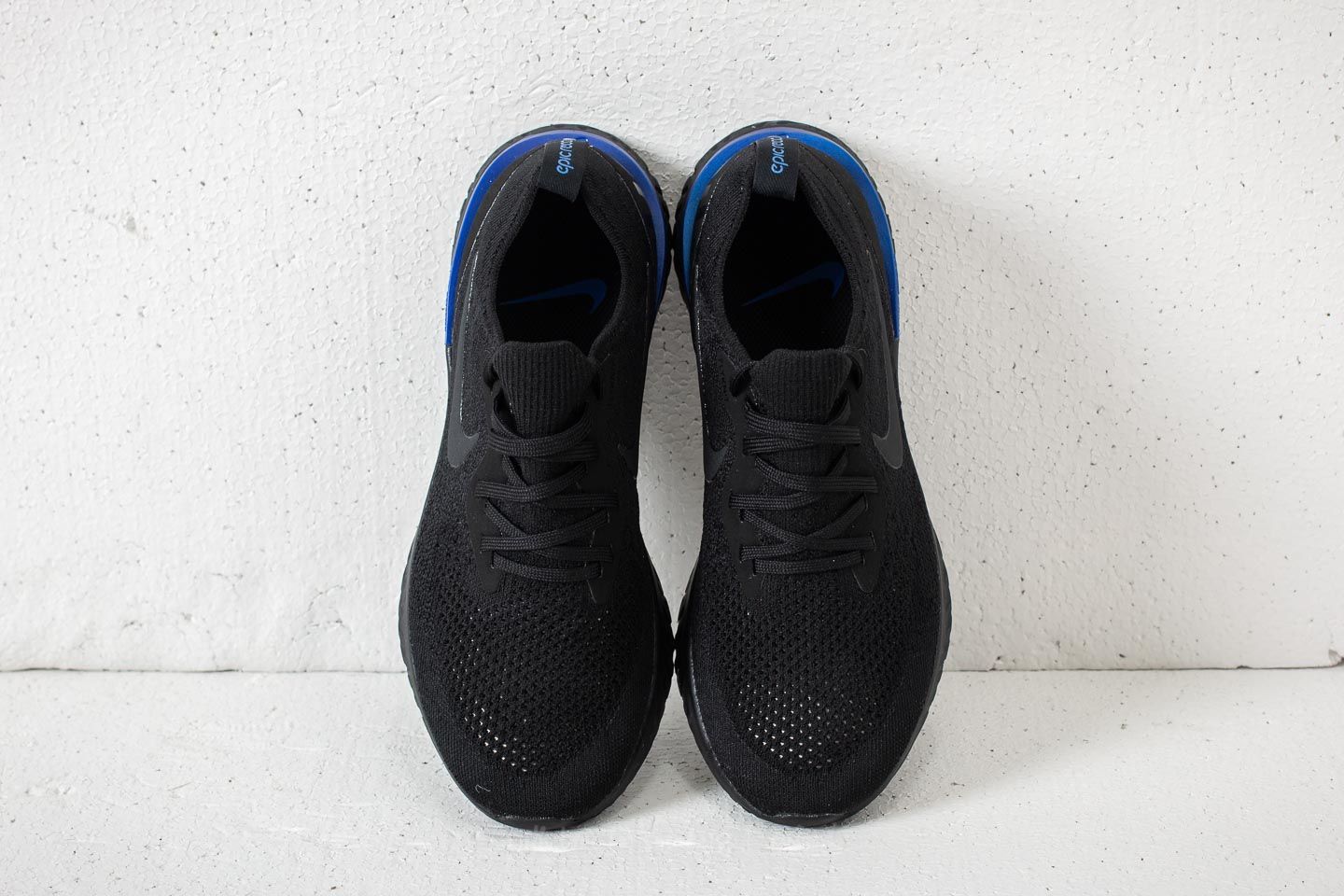 Women s shoes Nike Wmns Epic React Flyknit Black Black Racer Blue Footshop