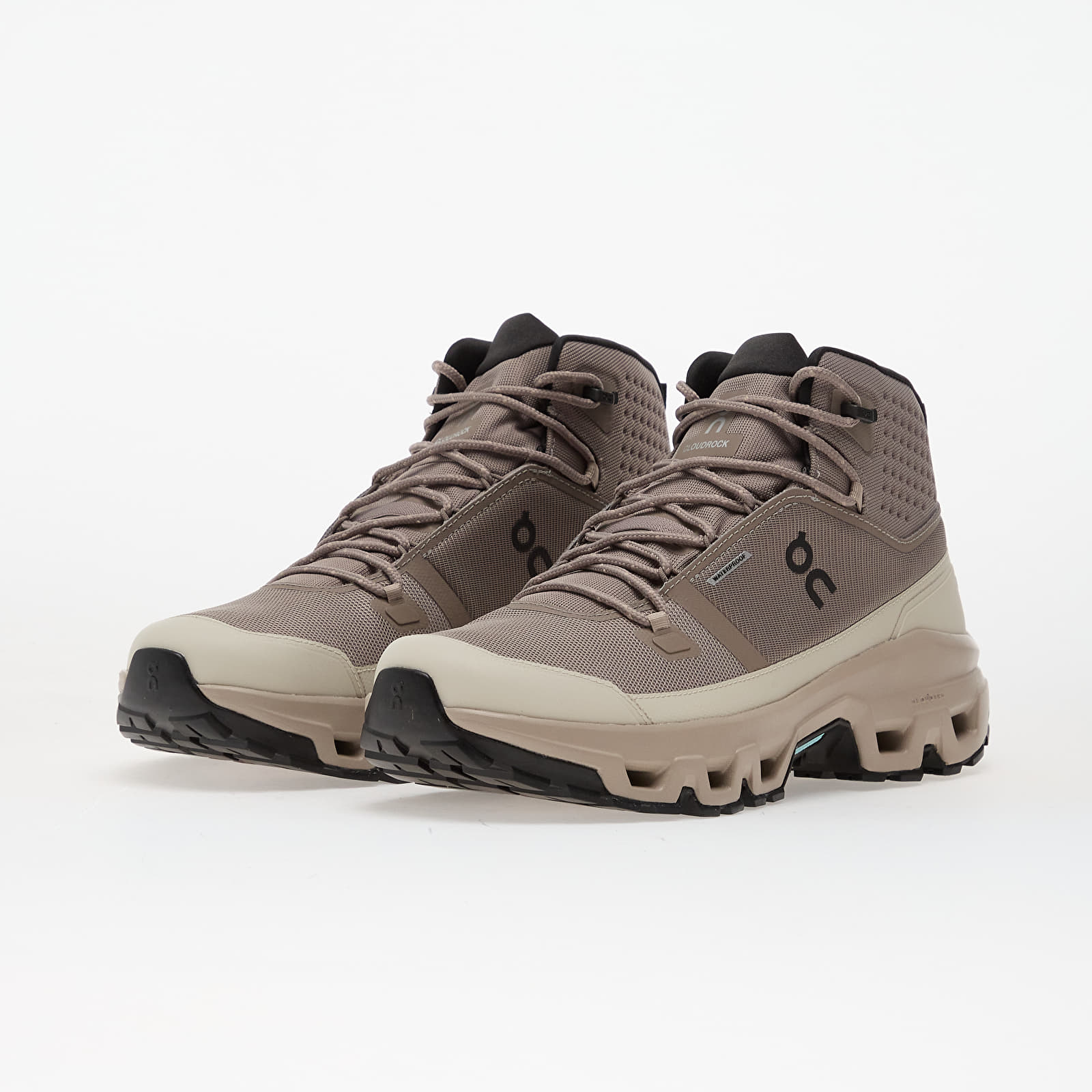 Herren Sneaker und Schuhe On M Cloudrock Mid WP Cinder/ Desert