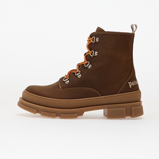 Palm Angels Kids Pa Track Ankle Boots Brown/ Off White
