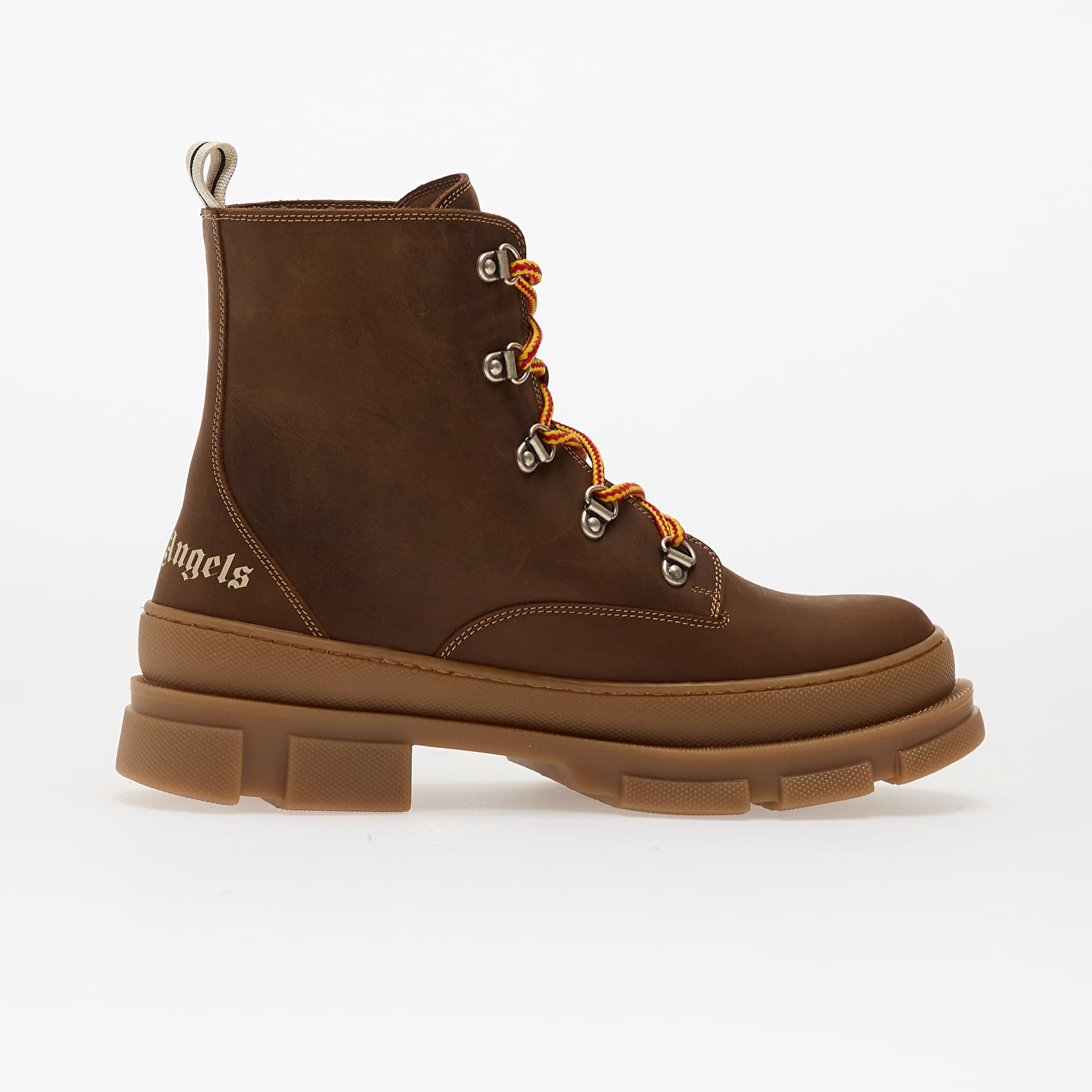Moški čevlji Palm Angels Kids Pa Track Ankle Boots Brown/ Off White