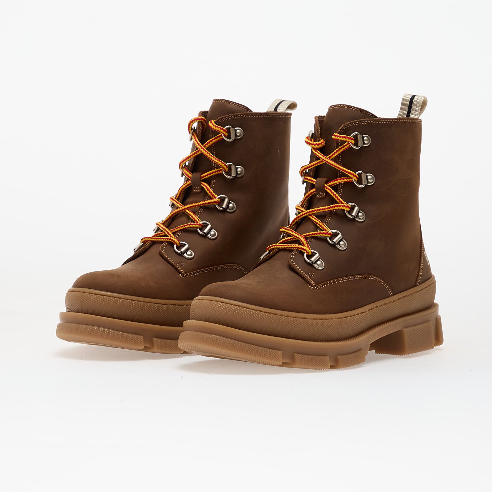 Moški čevlji Palm Angels Kids Pa Track Ankle Boots Brown/ Off White