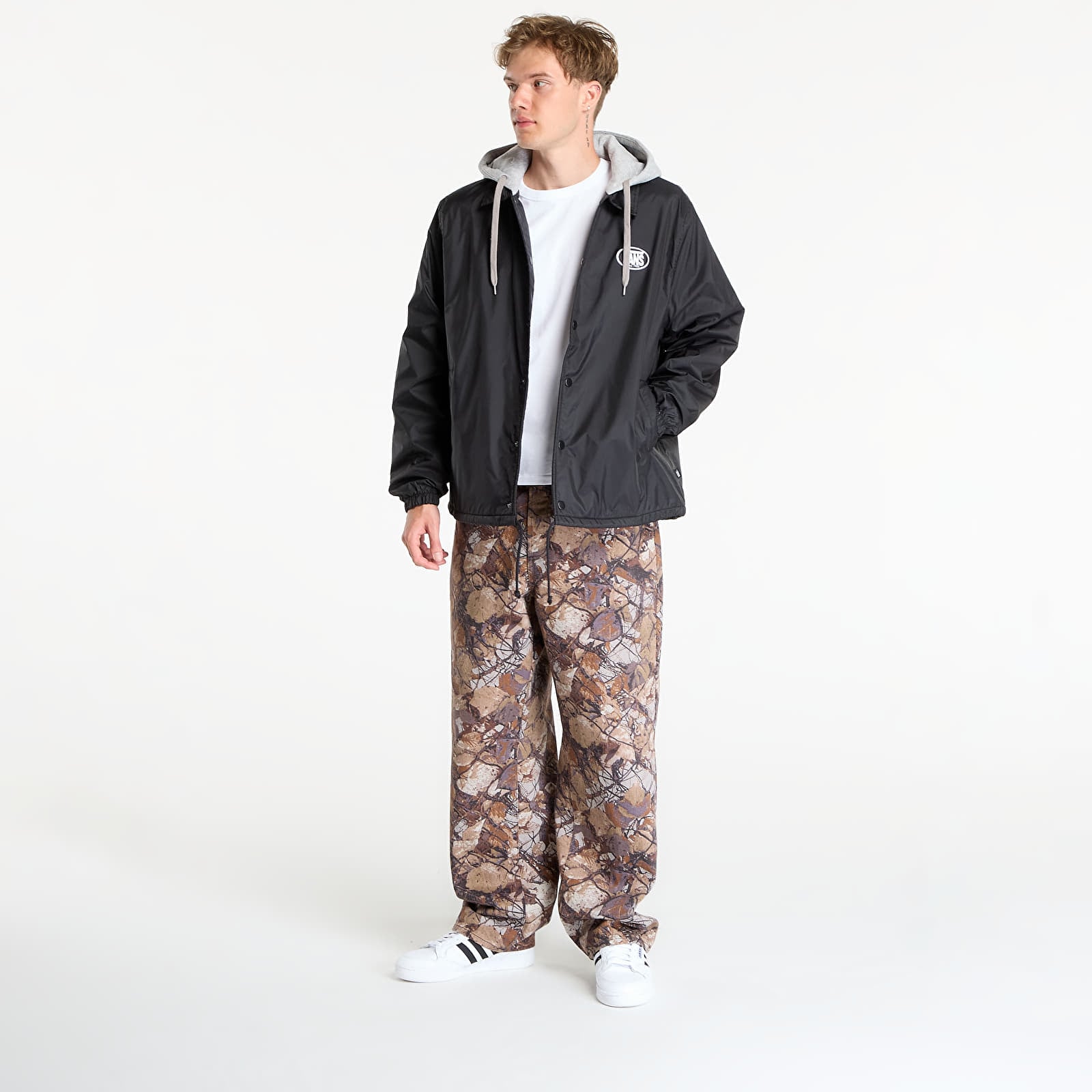 Jackets Vans Riley Hooded Coaches Jacket Black