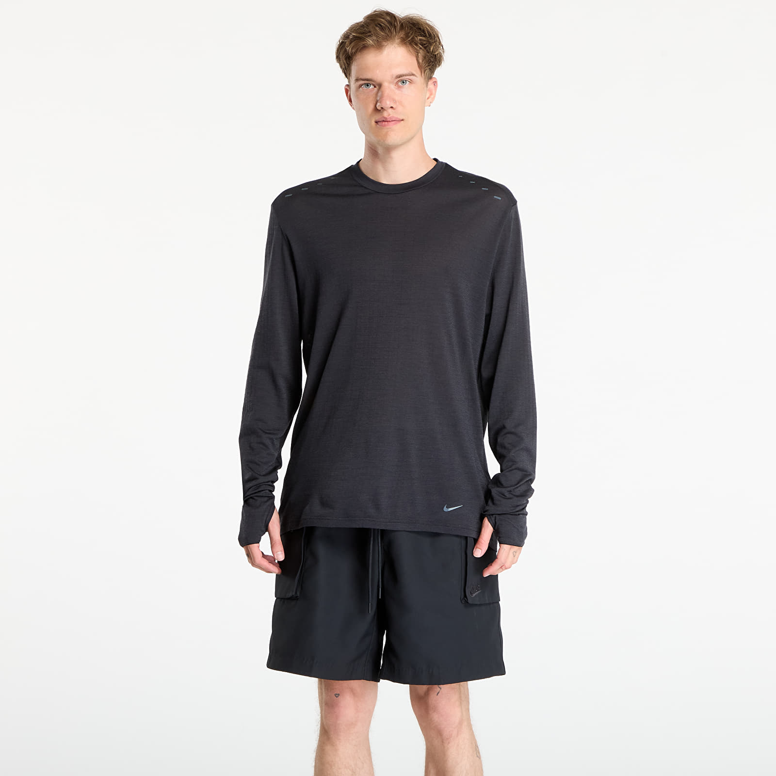 T-Shirts Nike Run Wool Men's Dri-FIT ADV Long-Sleeve Running Top Black/ Anthracite