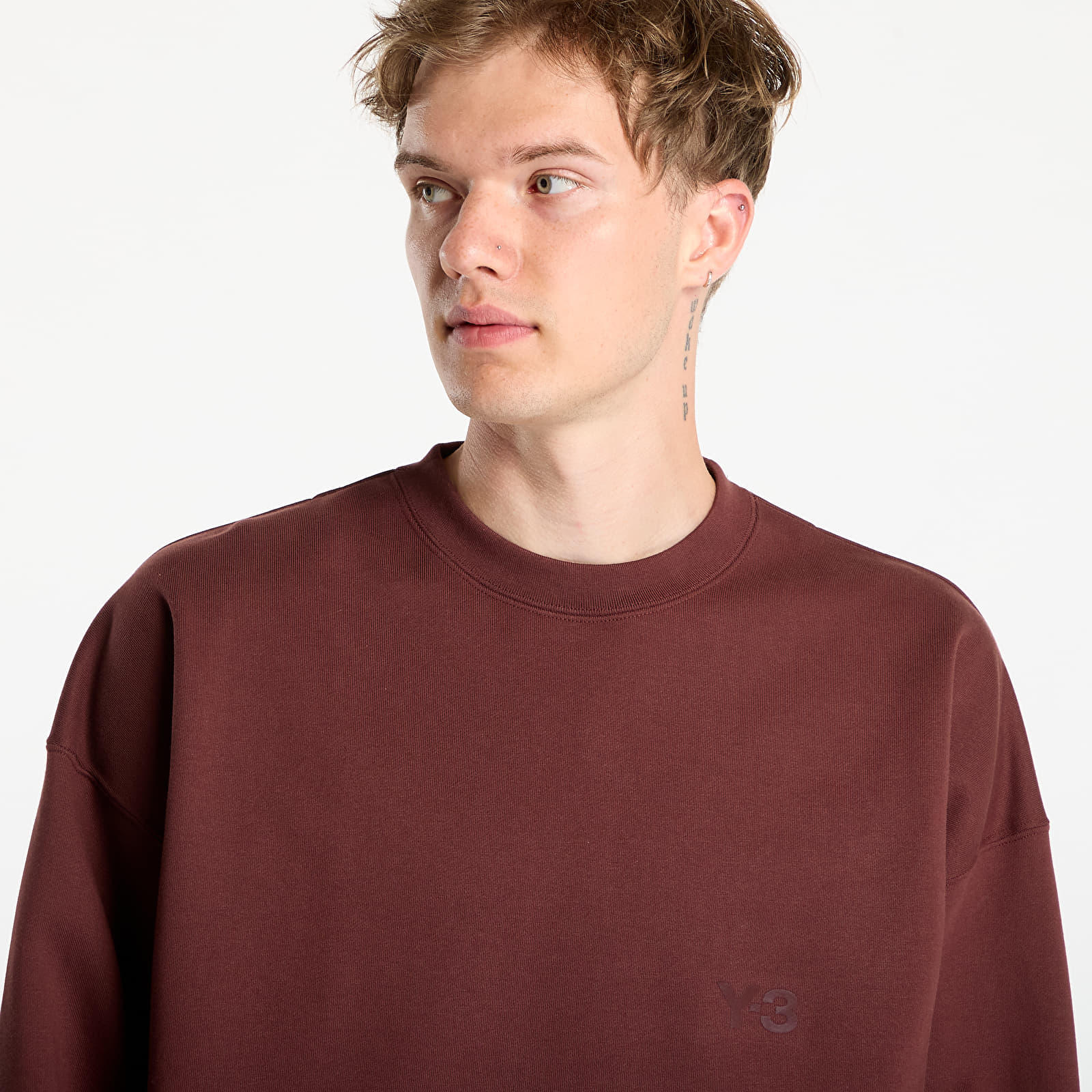 Sweatjacken und Sweatshirts Y-3 Fl Crew Sweat UNISEX Mystery Brown