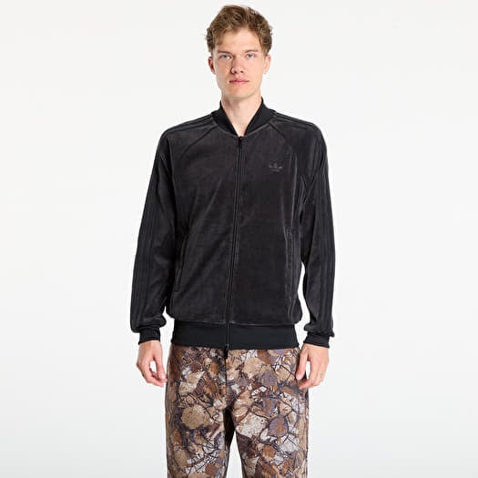 adidas SST Adicolor Velour Track Top Black