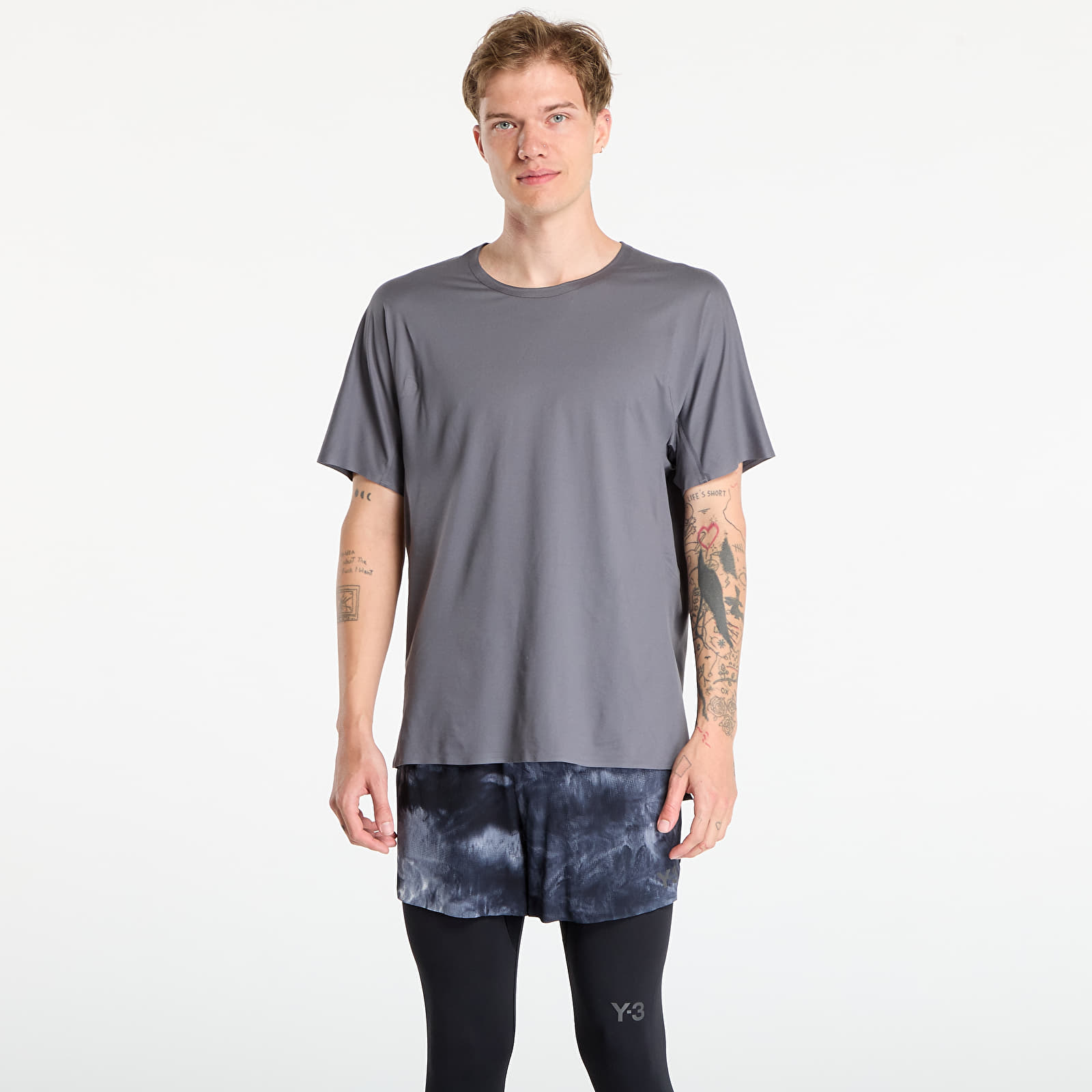 T-Shirts Y-3 M Run Ss Tee Granite