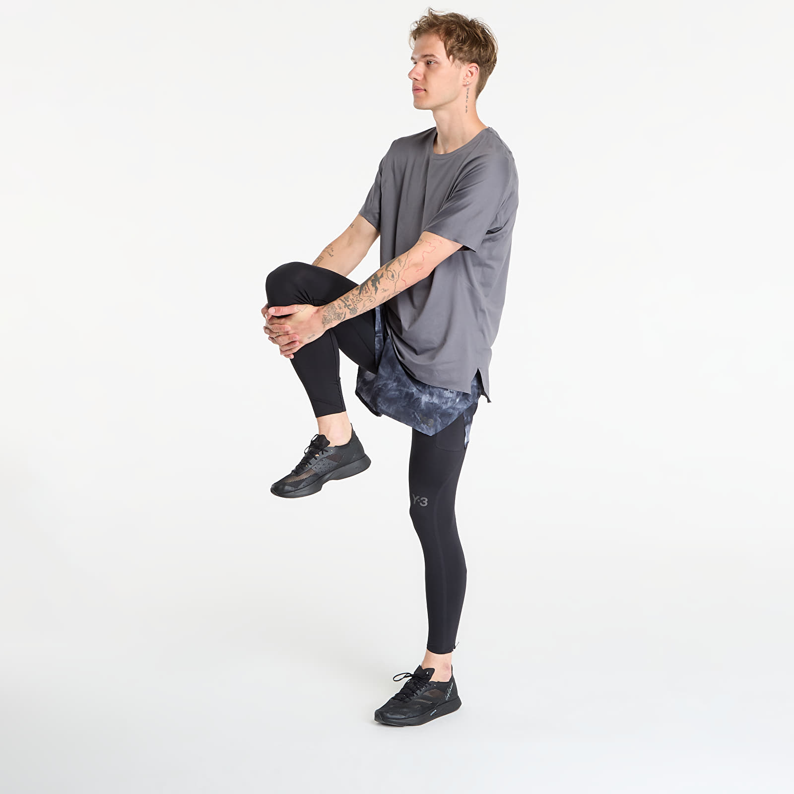 T-Shirts Y-3 M Run Ss Tee Granite