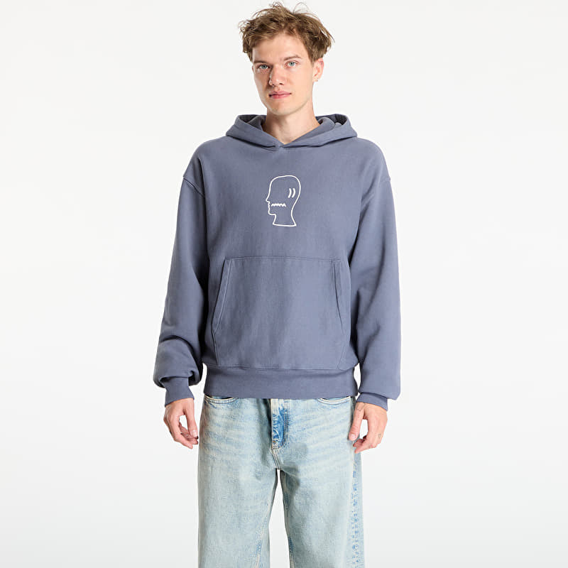 Brain Dead Logo Head Hoodie Slate