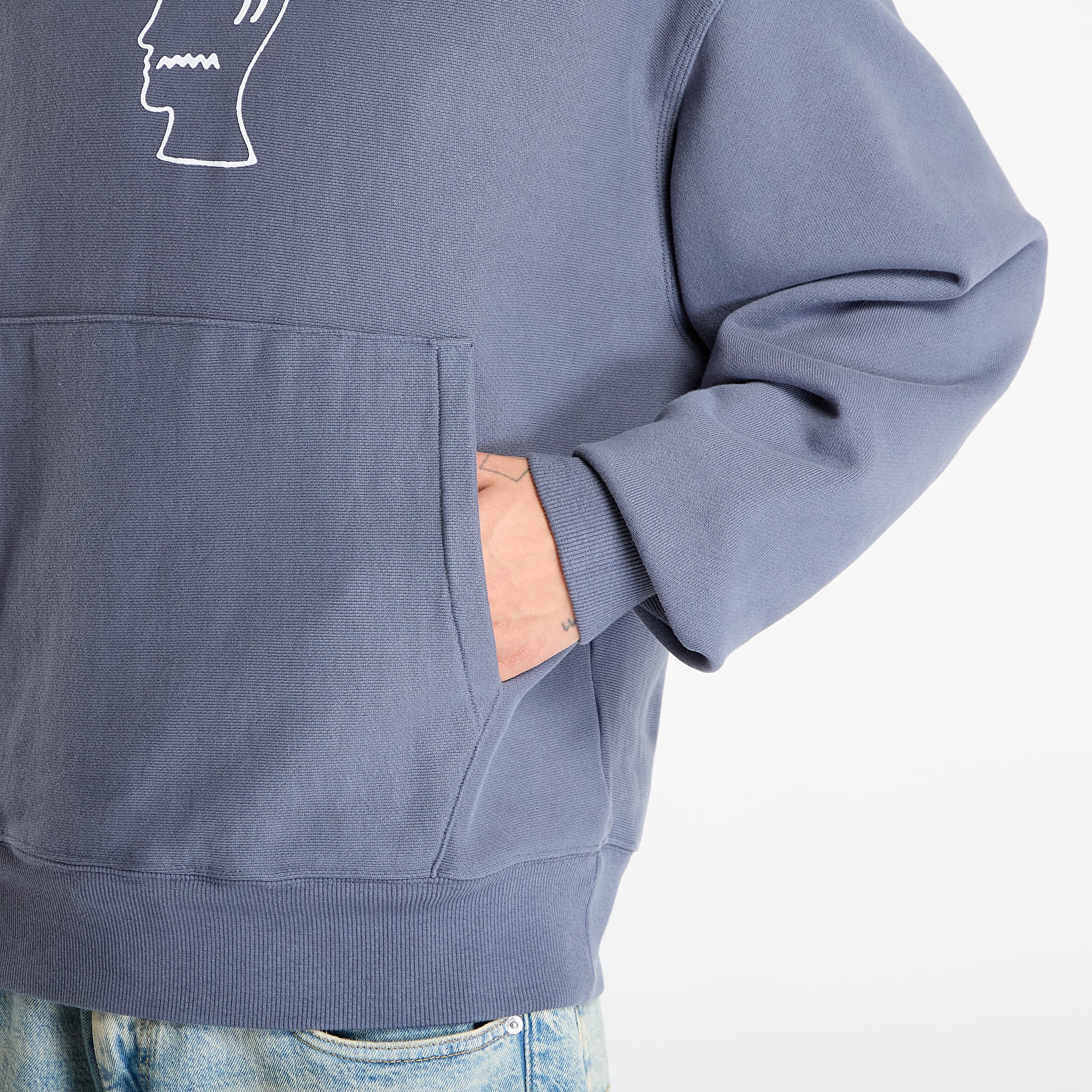 Mikinas ar kapuci un sporta krekli Brain Dead Logo Head Hoodie Slate