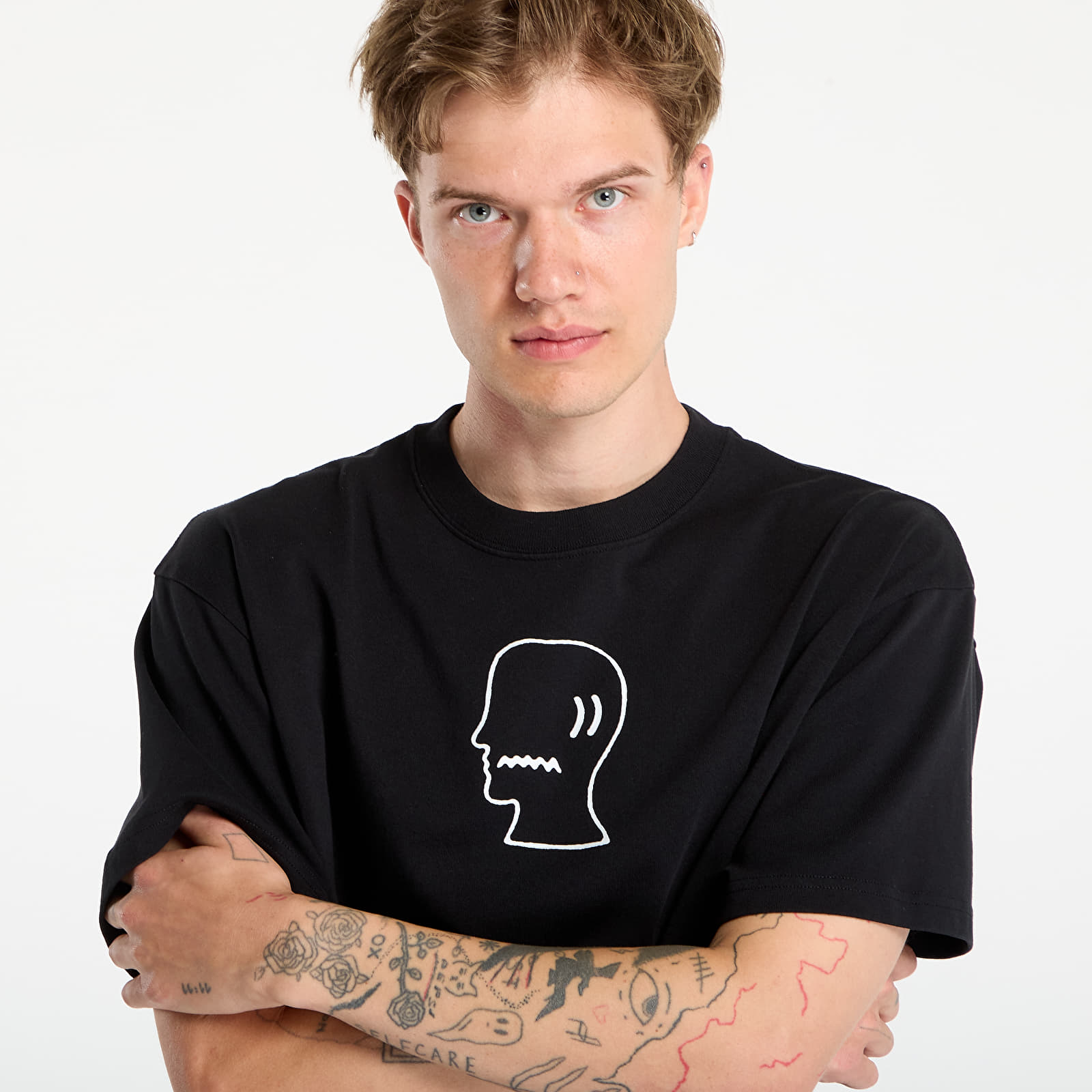 T-shirts Brain Dead Logo head T-shirt Black
