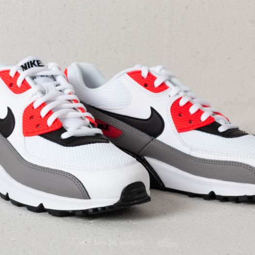 Women s shoes Nike Wmns Air Max 90 White Black Dust Solar Red Footshop
