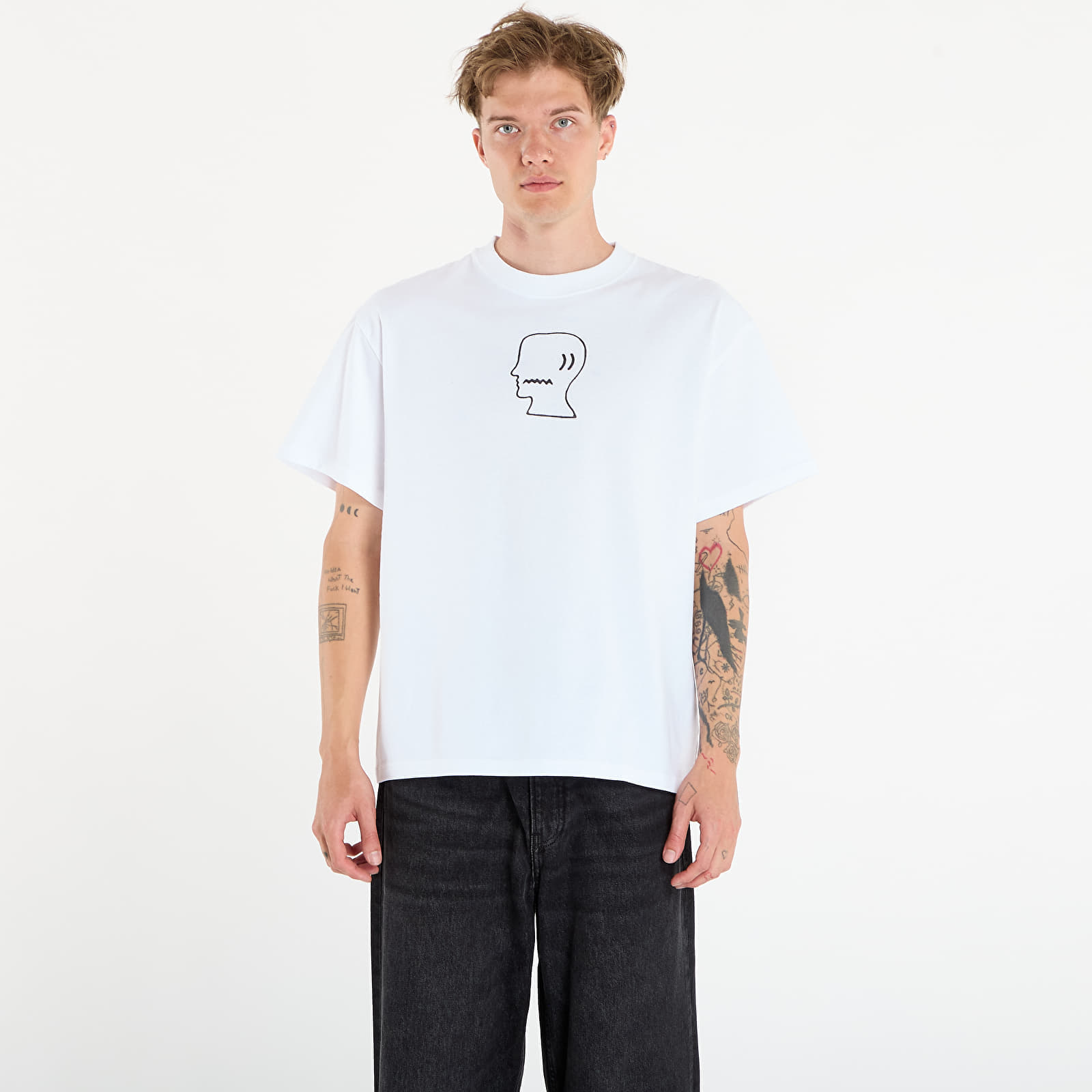 Tricou Brain Dead Logo head T-shirt White XXL