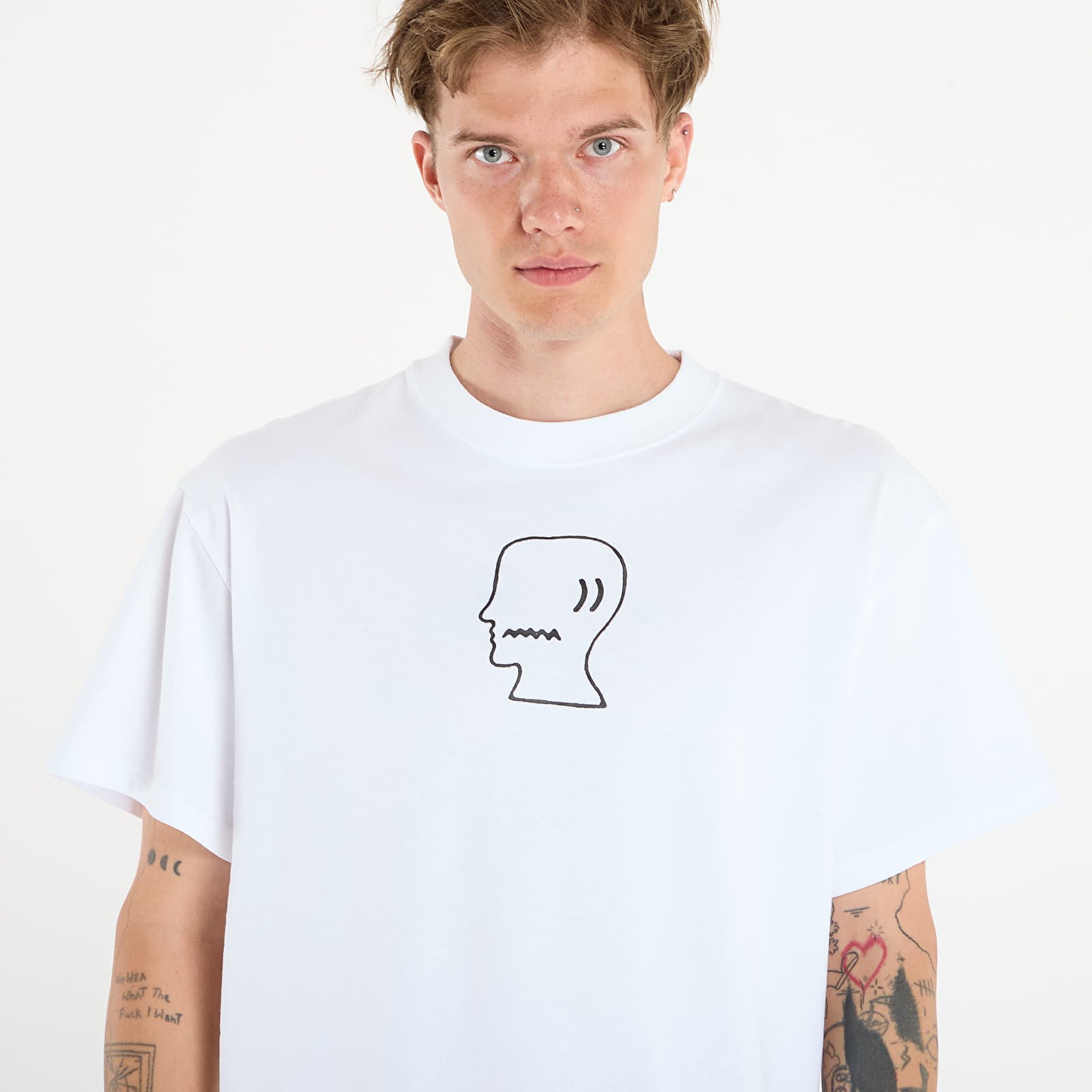 T-shirts Brain Dead Logo head T-shirt White