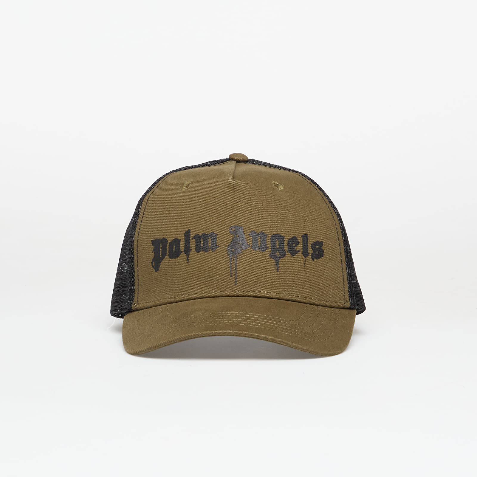Capac Palm Angels Spray Logo Trucker Cap Army Green/ Black Universal