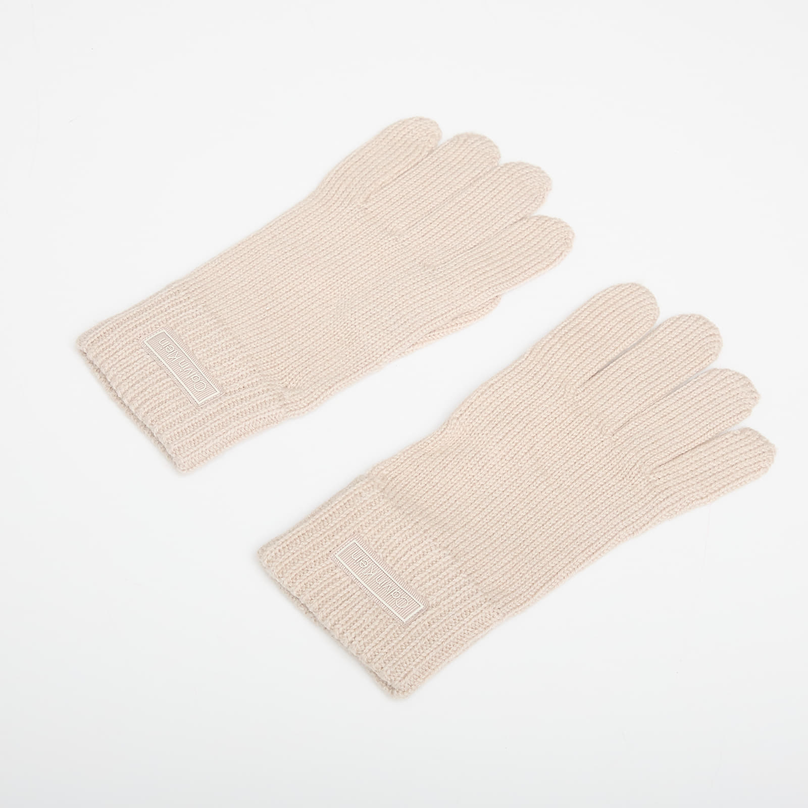 Handschuhe Calvin Klein Patch Wool Knitted Brown
