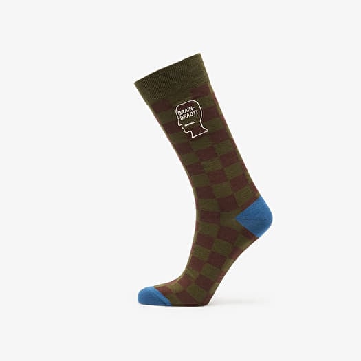 Brain Dead Logohead Dress Socks Checkered