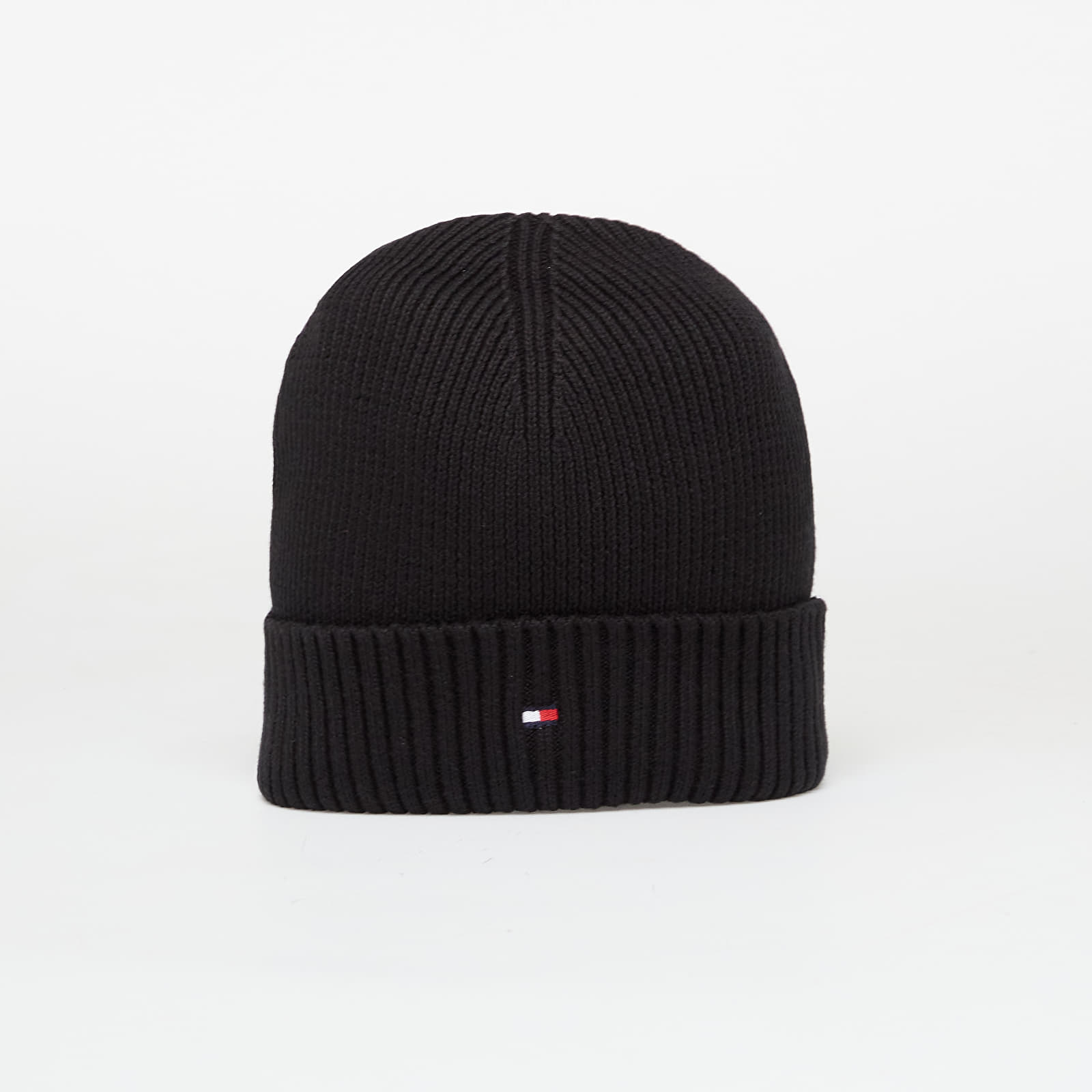 Moški klobuki Tommy Hilfiger Flag Pima Cotton Beanie Black