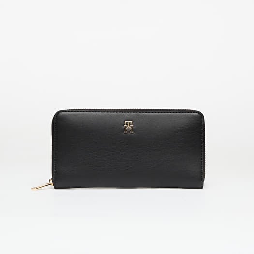 Wallet Tommy Hilfiger TH Monogram Zip-Around Wallet Black