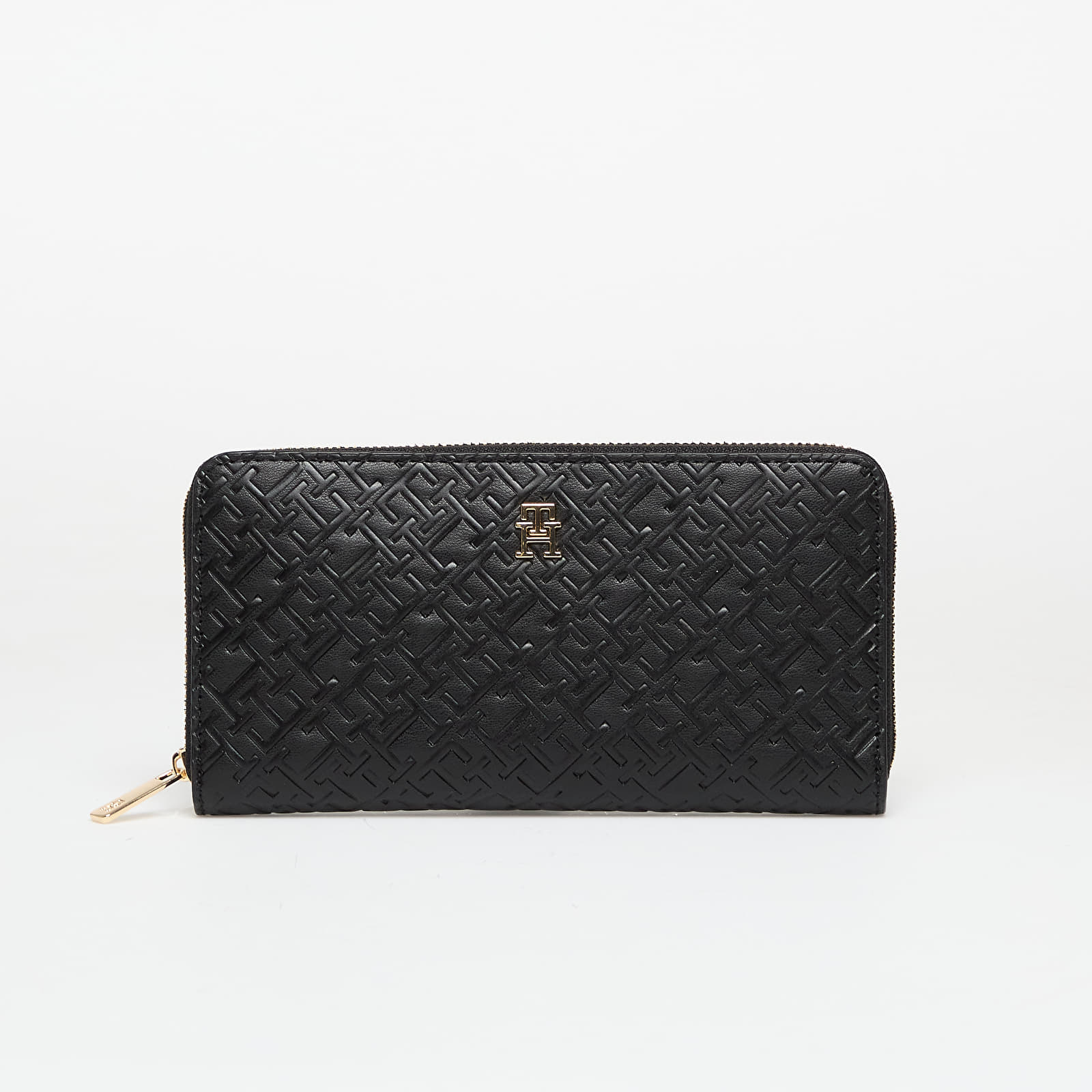 Carteras de los hombres Tommy Hilfiger TH Icon Large Za Mono Embo Wallet Black