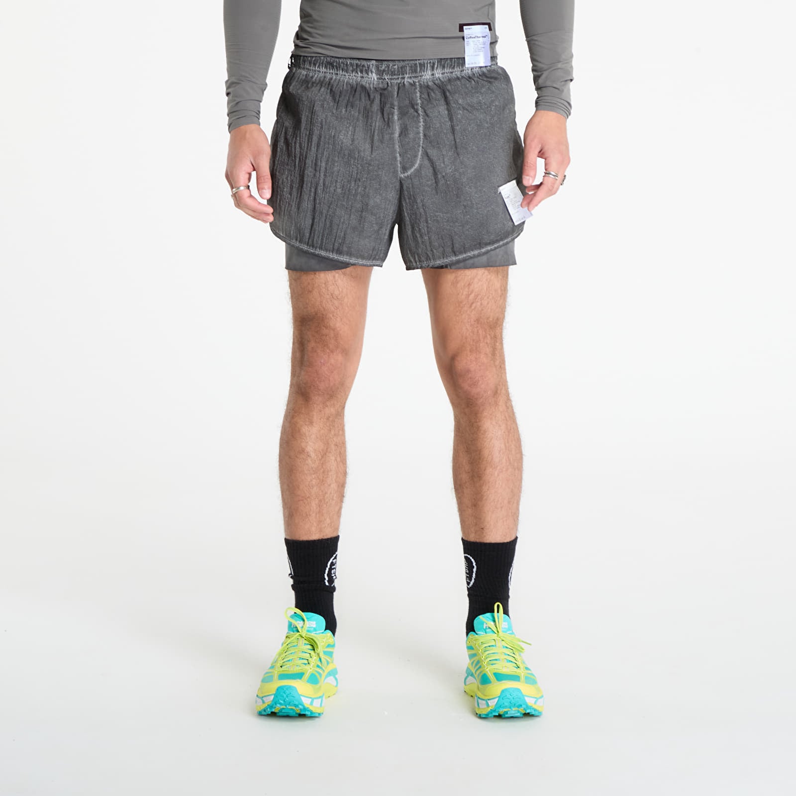 Pantaloni scurți Satisfy Rippy 3 Trail Shorts UNISEX Aged Black M