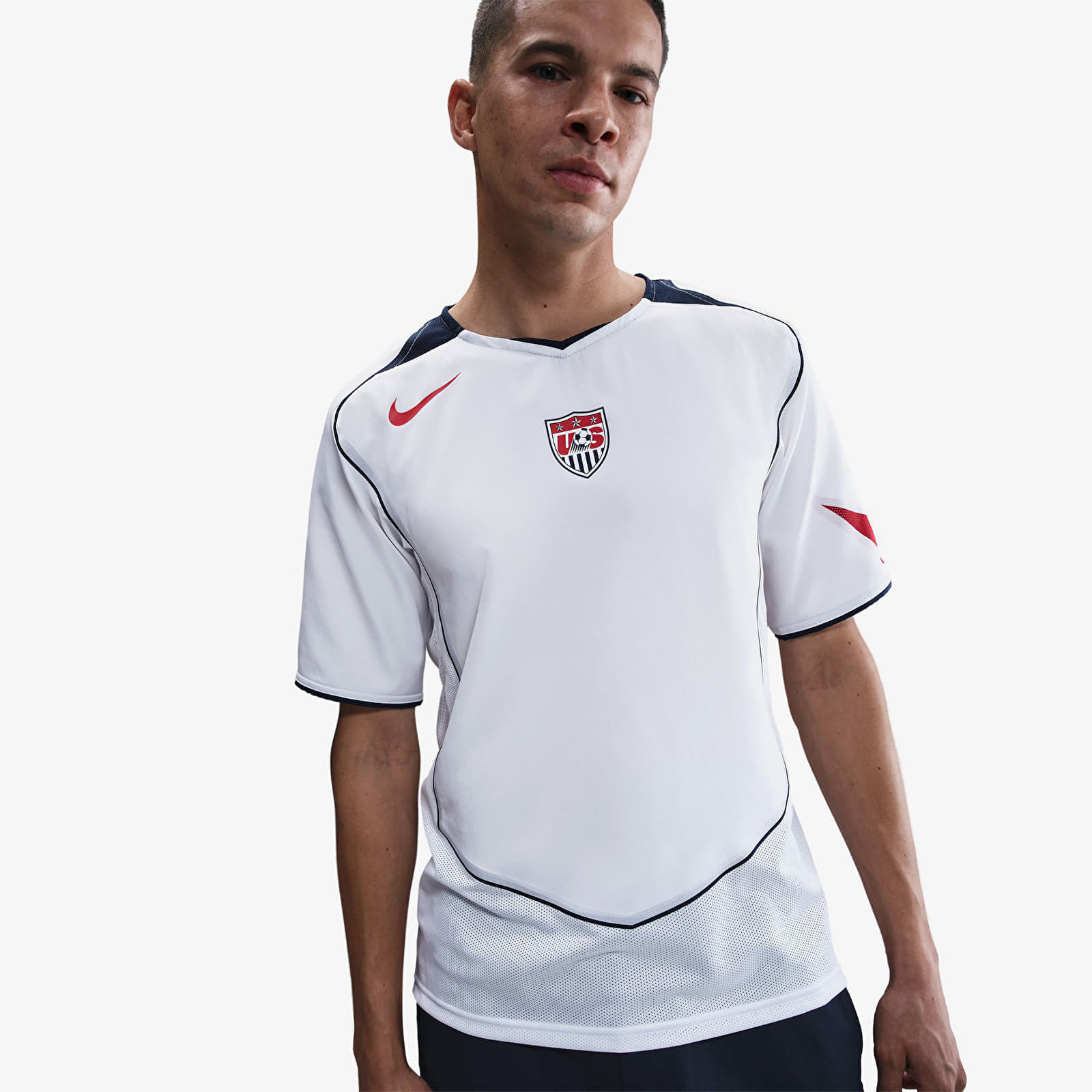 Джърси Nike USMNT 2004 Total 90 Reissue Men's Soccer Replica Jersey White/ College Navy/ University Red L