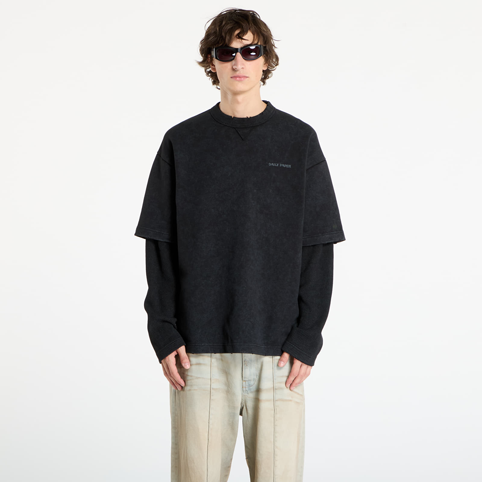 Тениски Daily Paper Layered Ls T-Shirt UNISEX Black