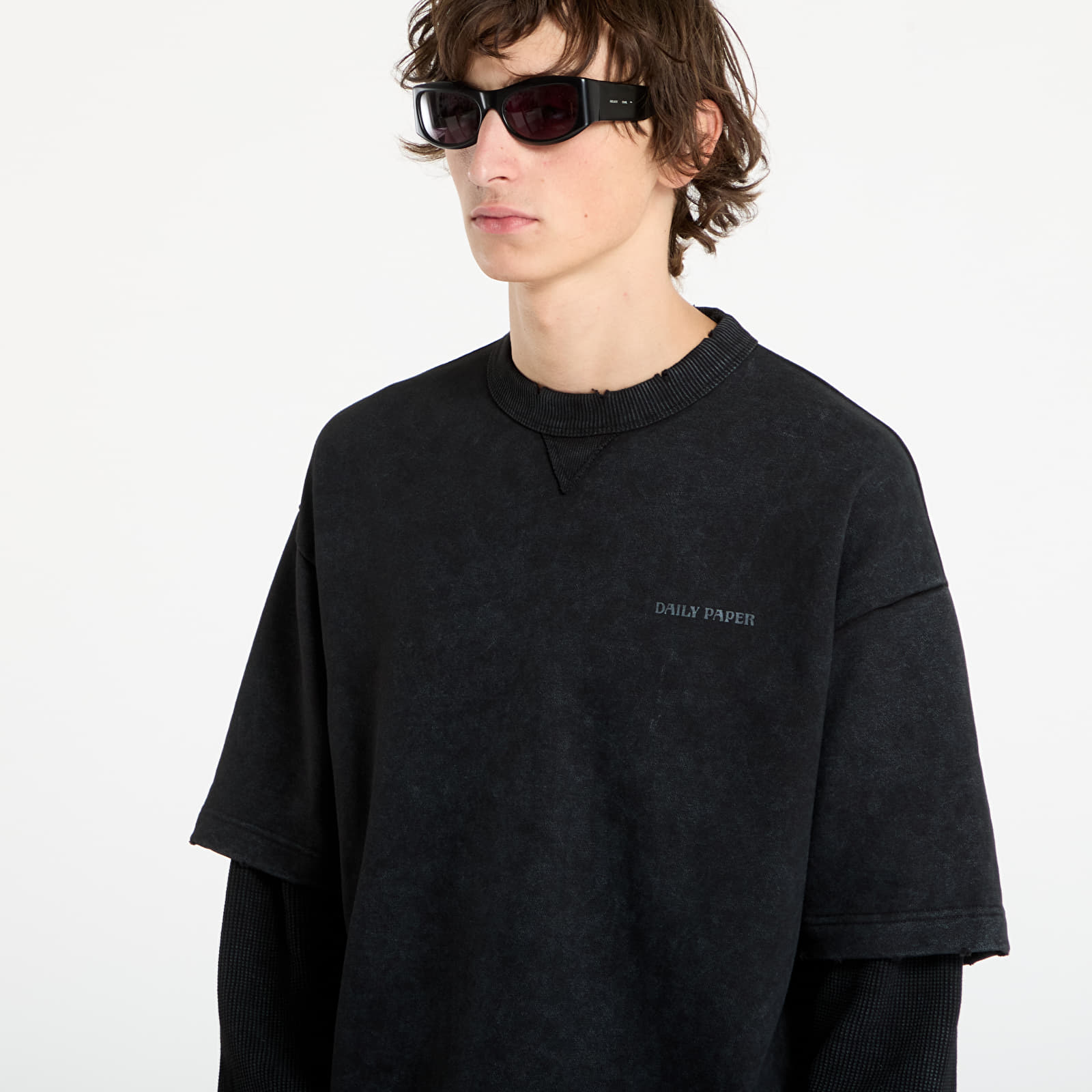 Тениски Daily Paper Layered Ls T-Shirt UNISEX Black