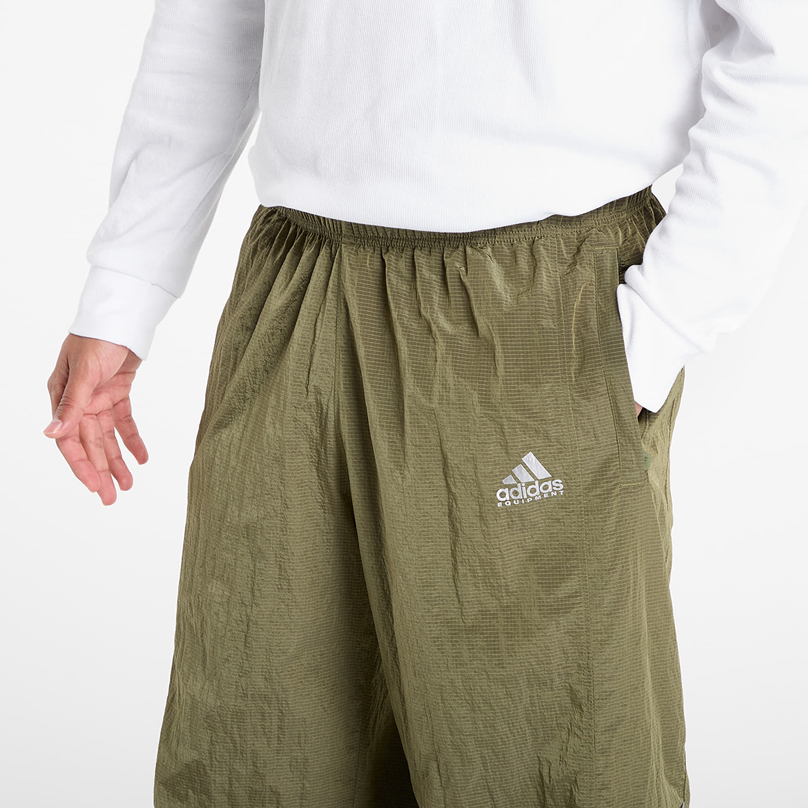 Nadrágok adidas Equipment Football Track Pant Focus Olive/ Lucid Pink