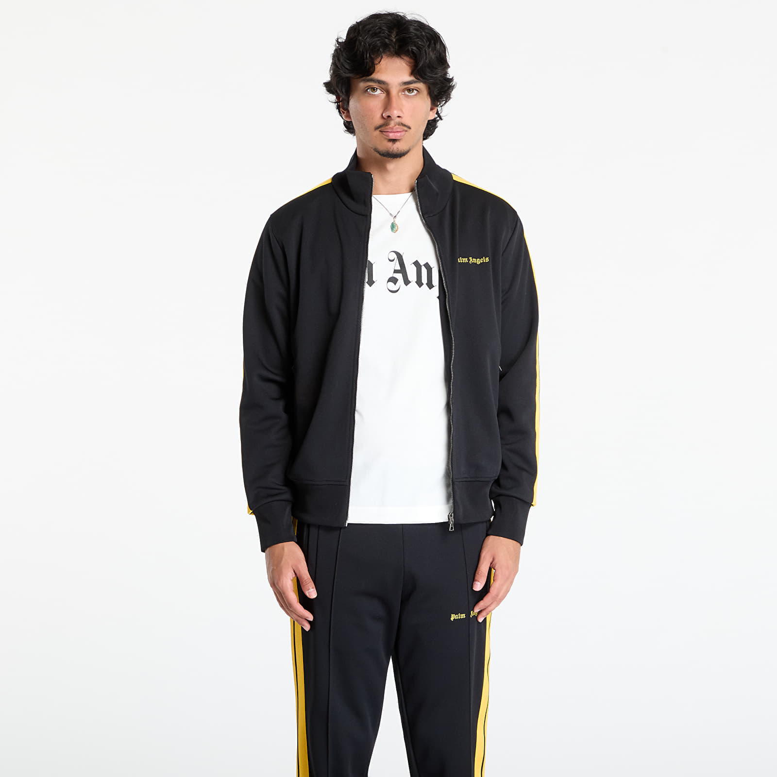 Jachetă Palm Angels Classic Logo Color Track Jacket Black/ Yellow S