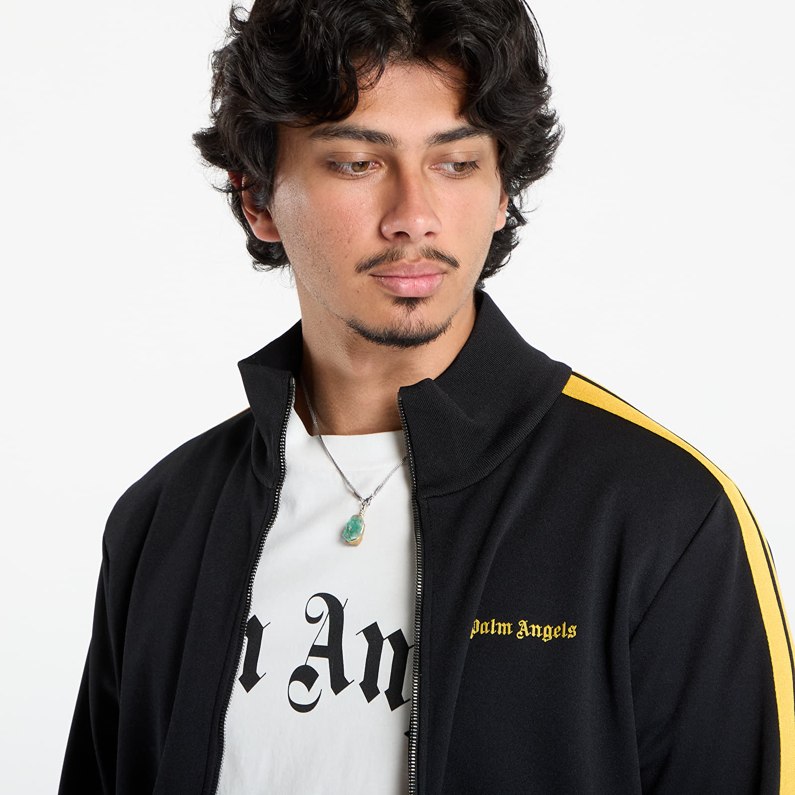 Jackets Palm Angels Classic Logo Color Track Jacket Black/ Yellow