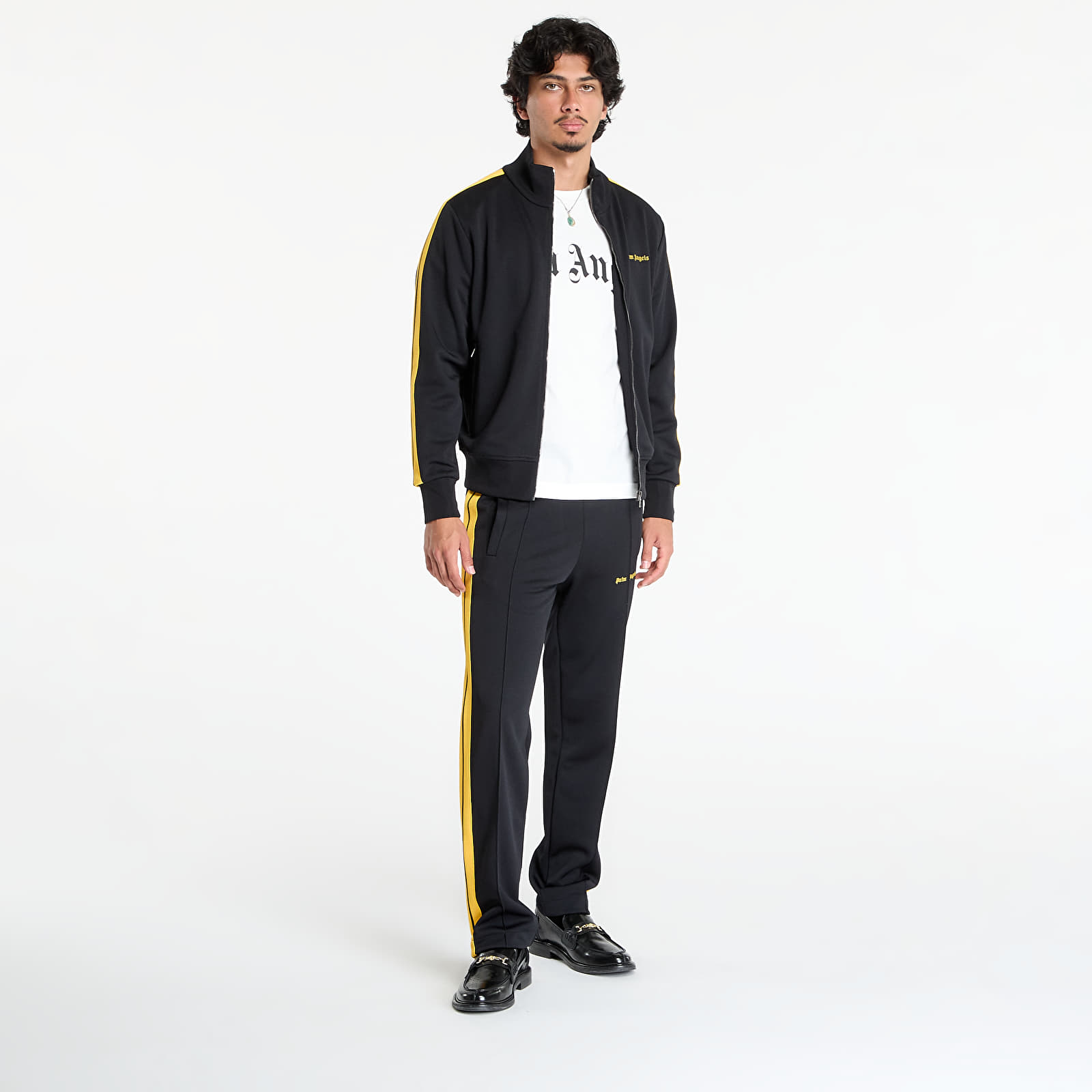 Jackets Palm Angels Classic Logo Color Track Jacket Black/ Yellow