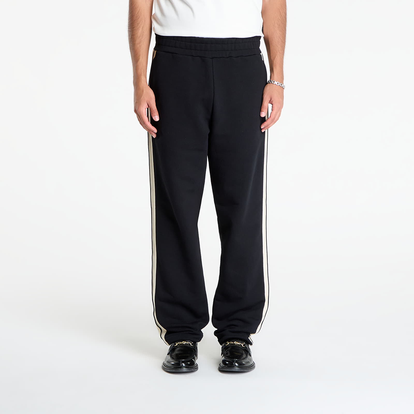 Jogger Pants Palm Angels Curved Logo Track Sweatpants Black/ Off White