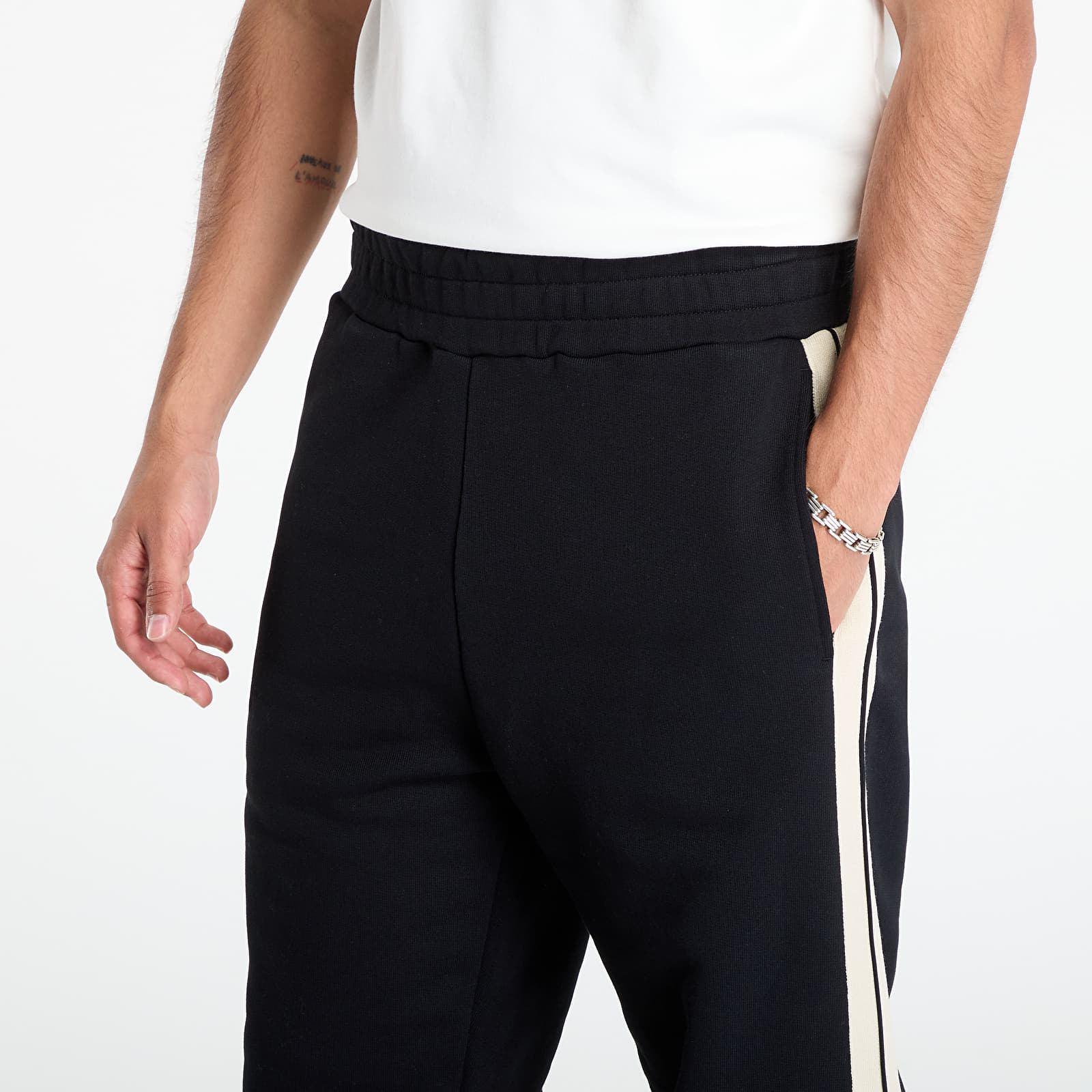 Jogger Pants Palm Angels Curved Logo Track Sweatpants Black/ Off White